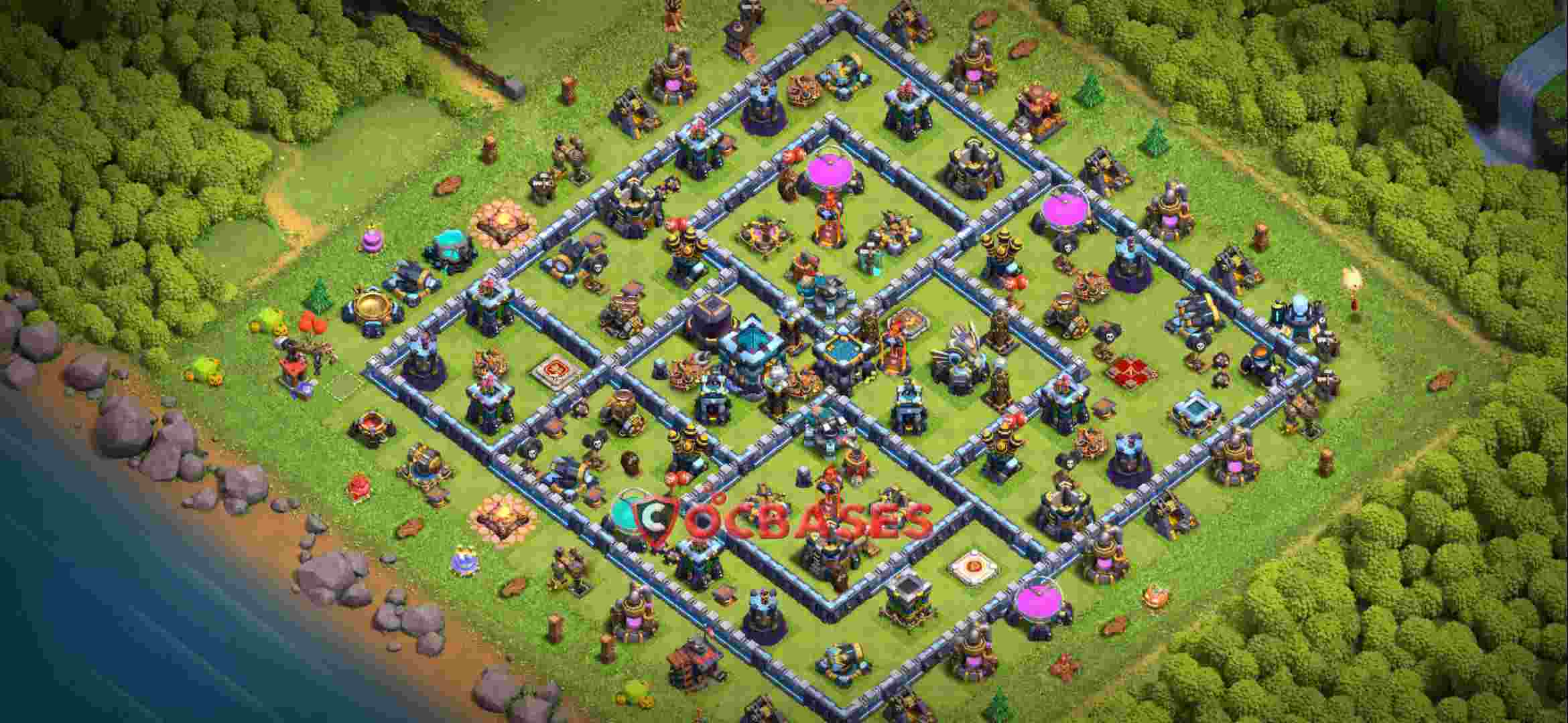 Town Hall 13 Base – Layout id: b8uxn base layout