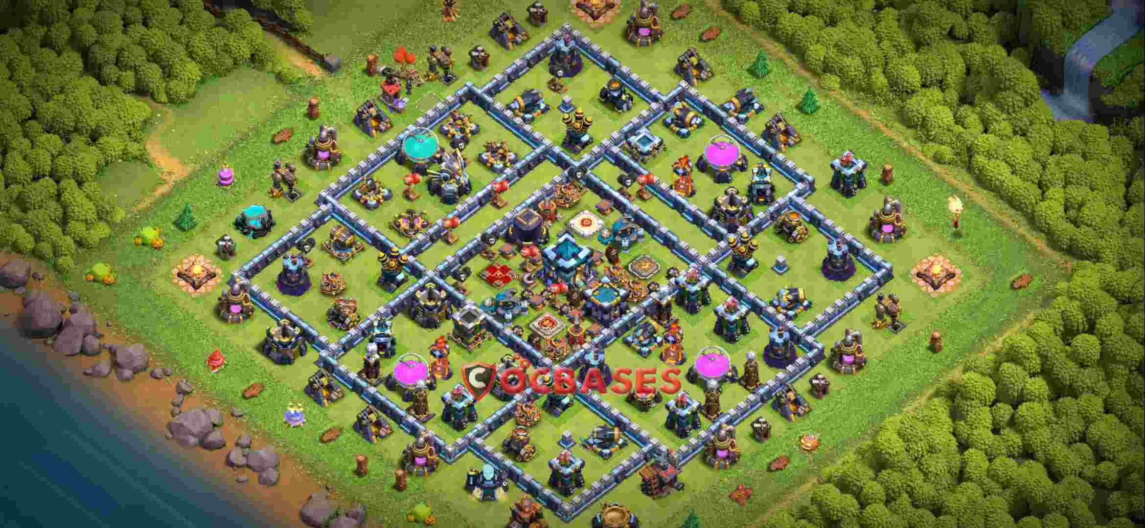 Town Hall 13 Base – Layout id: iv3ay base layout