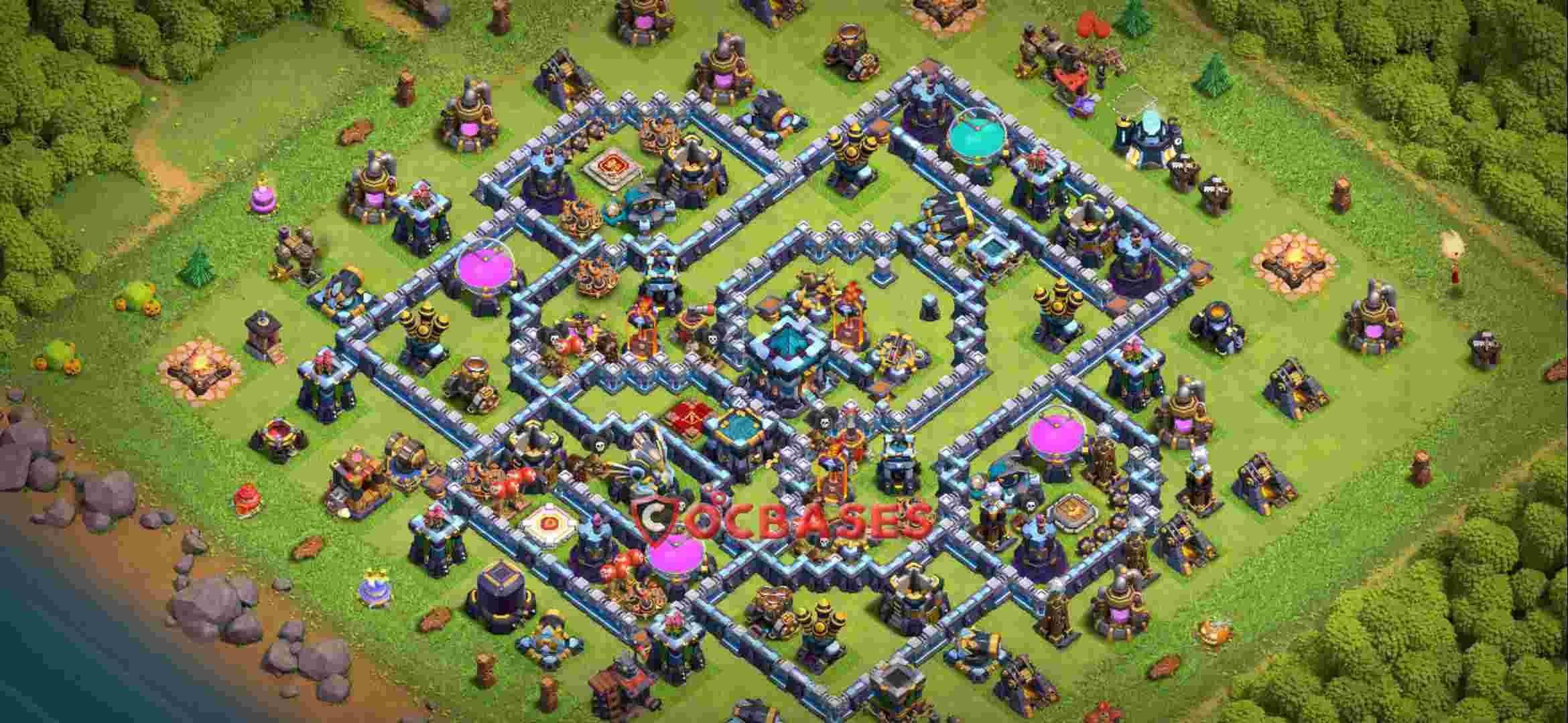Town Hall 13 Base – Layout id: iy5cr base layout