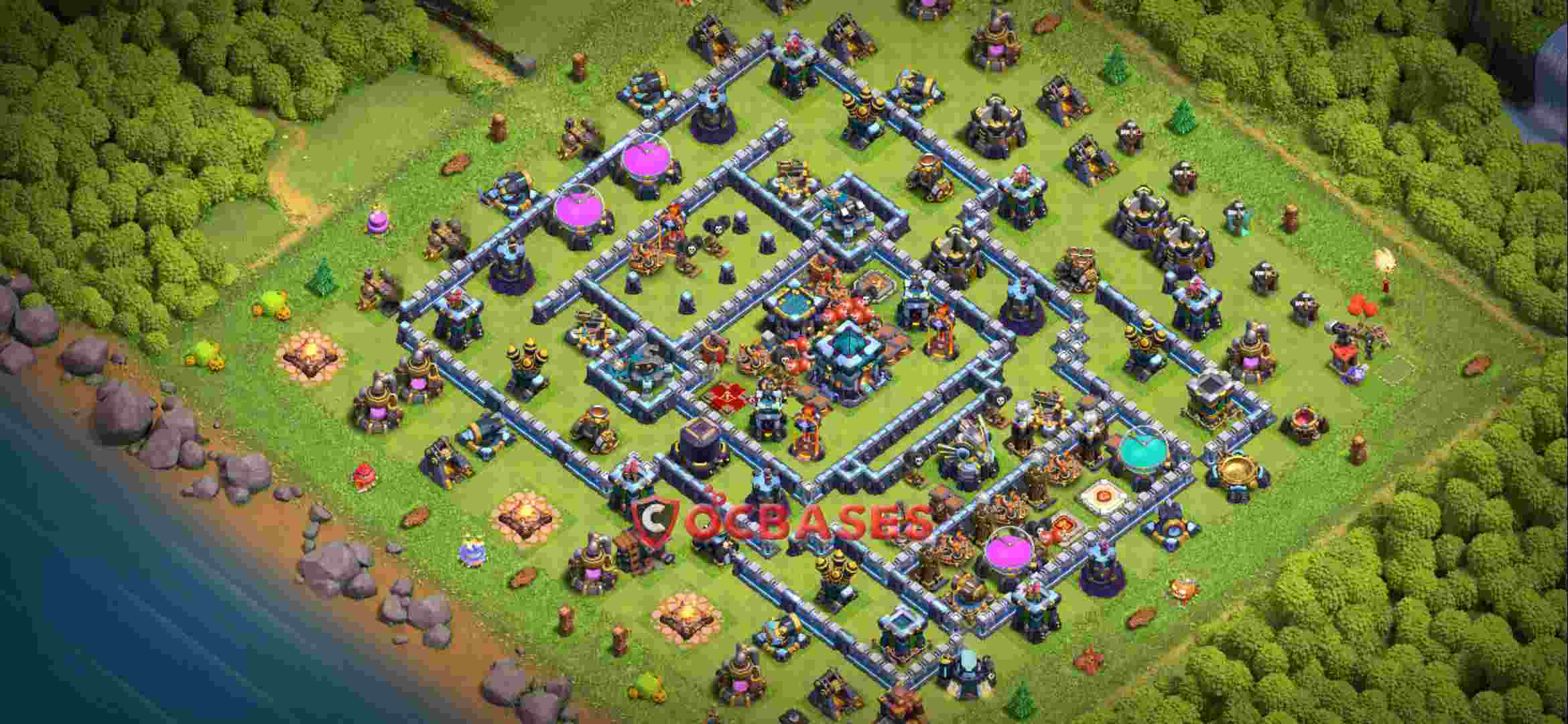 Town Hall 13 Base – Layout id: jaqld base layout