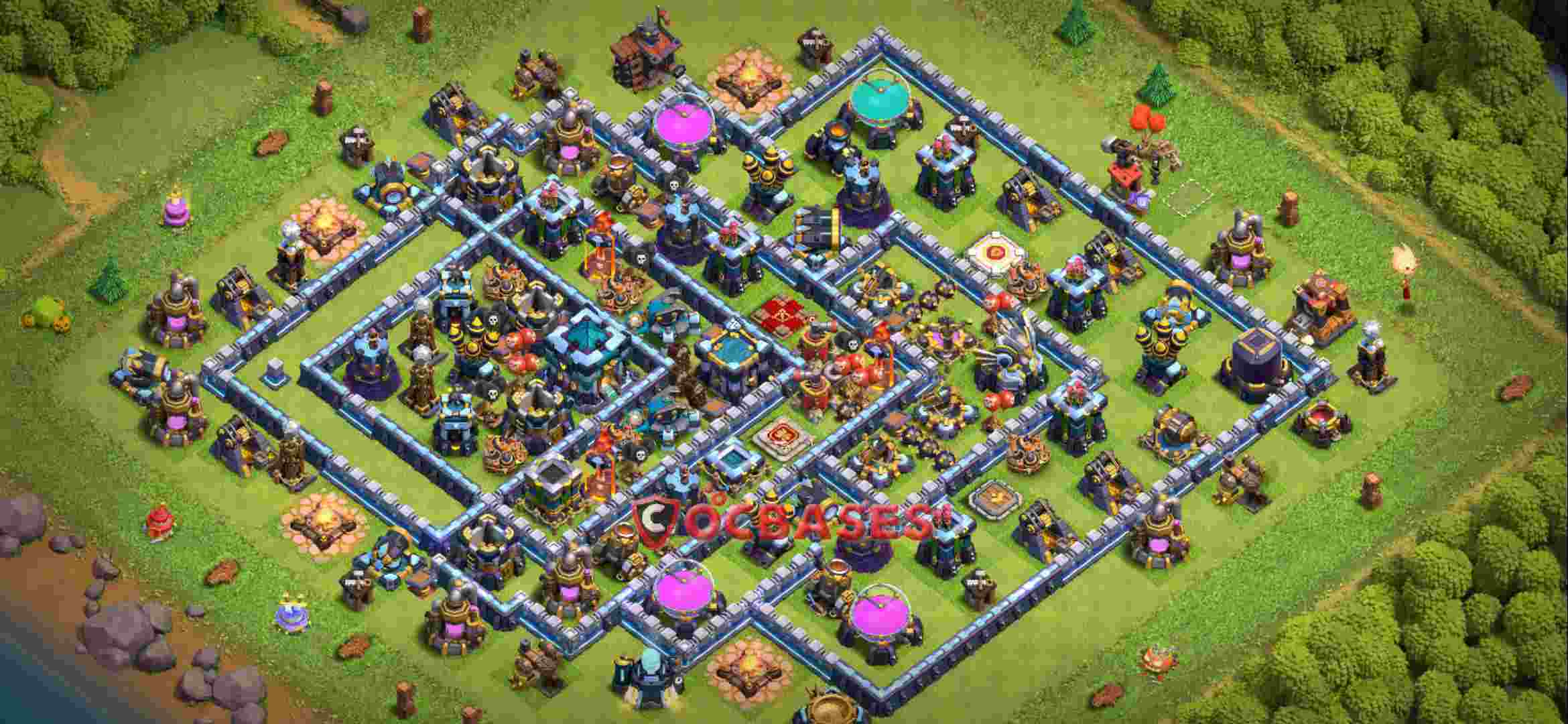 Town Hall 13 Base – Layout id: b72hz base layout