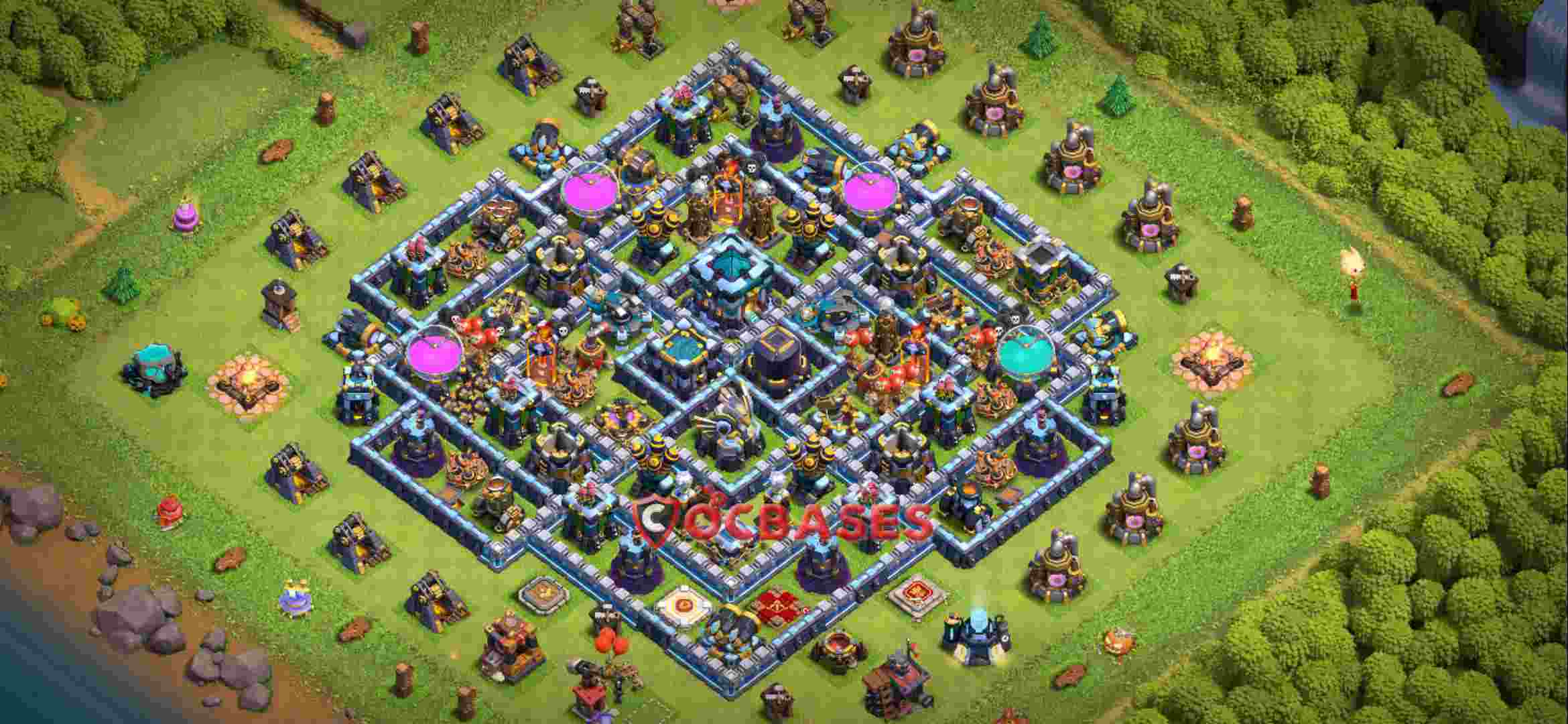 Town Hall 13 Base – Layout id: iwwdv base layout
