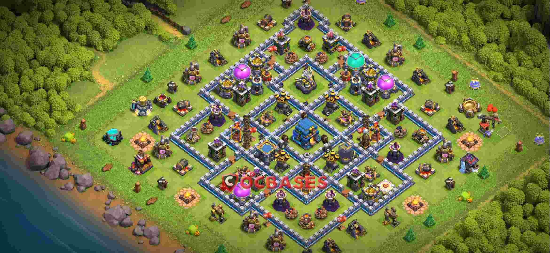 Town Hall 12 Base – Layout id: l288h base layout