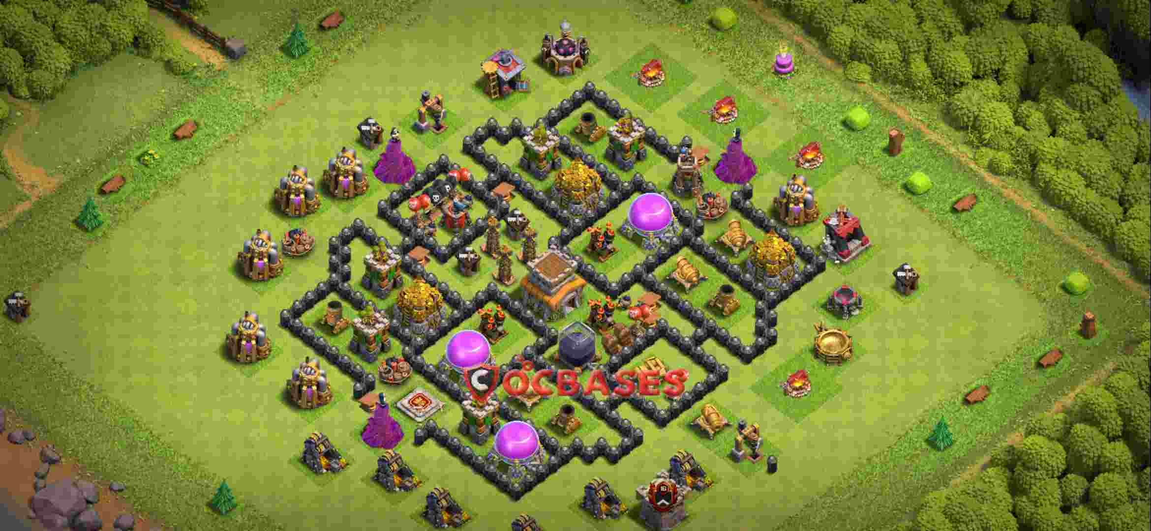 Town Hall 8 Base – Layout id: be98t base layout