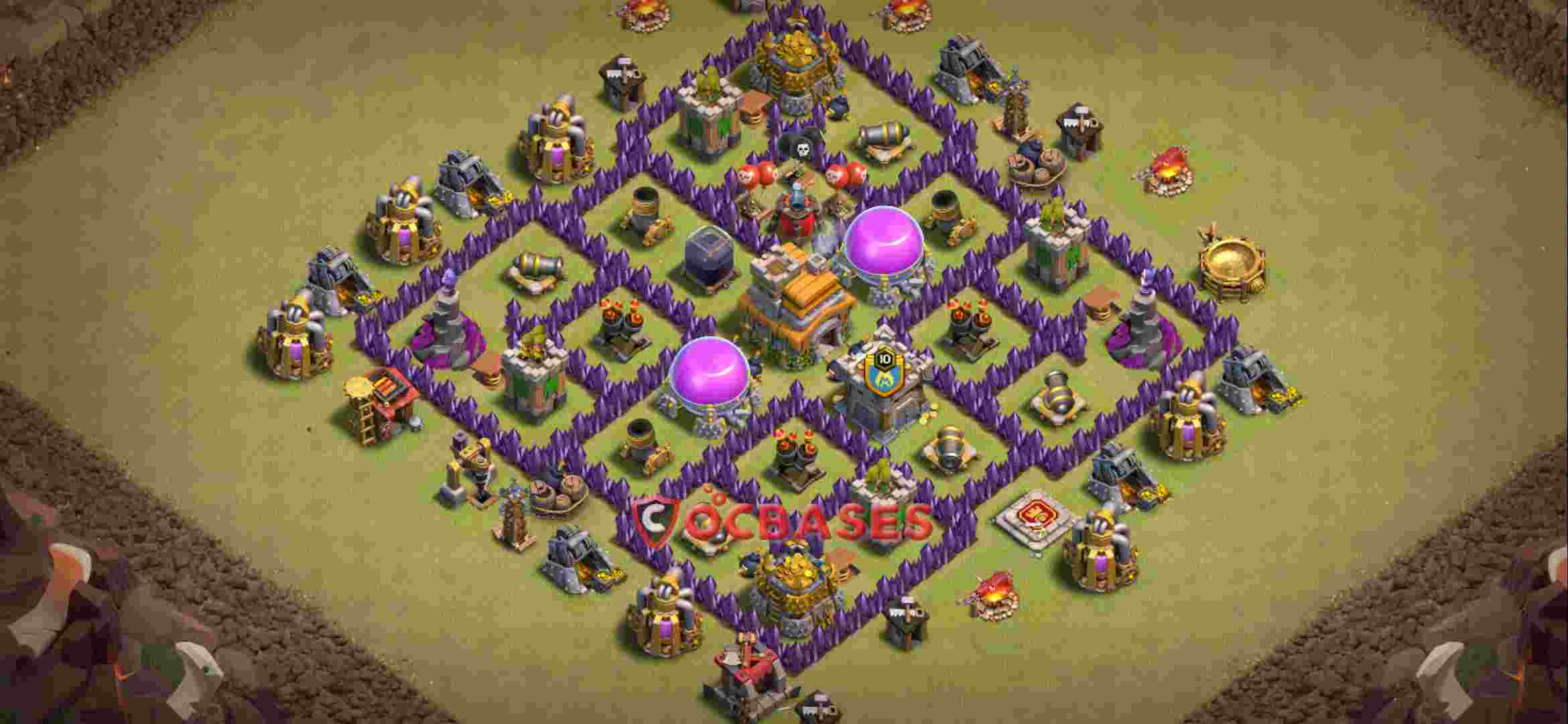 Town Hall 7 Base – Layout id: p70rh base layout