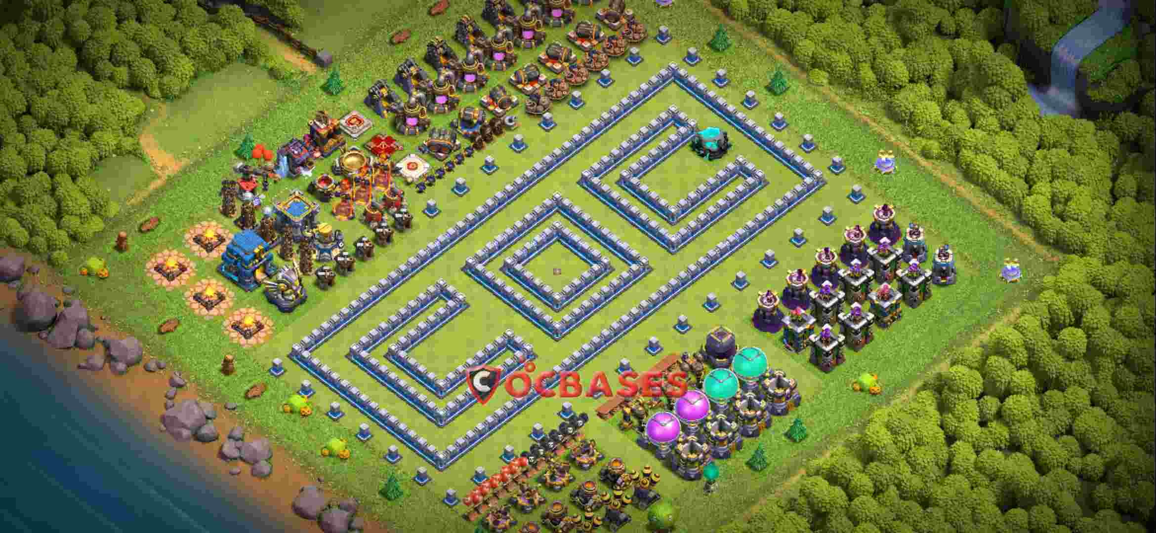 Town Hall 12 Base – Layout id: 5irg4 base layout
