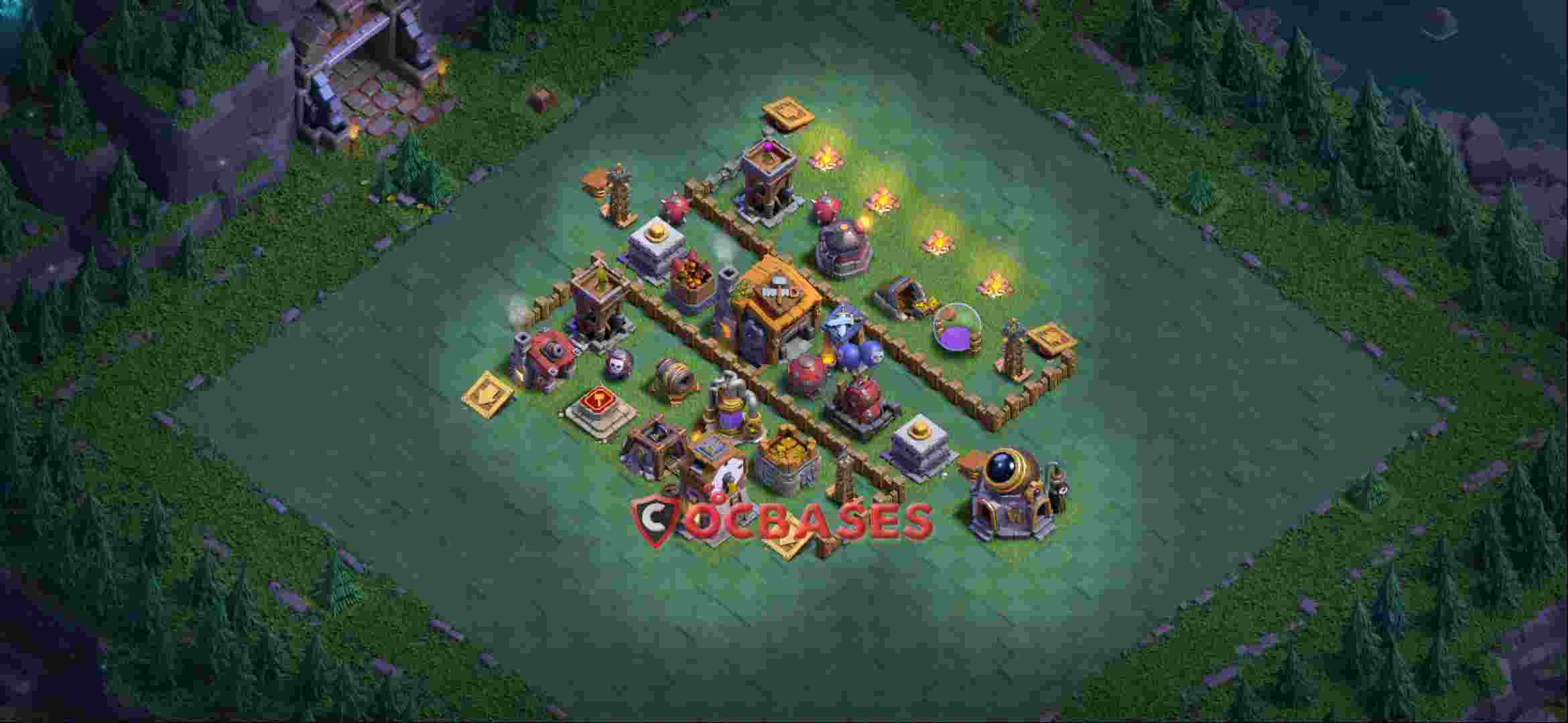 Builder Hall 7 Base -trophy – Layout id: 37w0v base layout, image 1