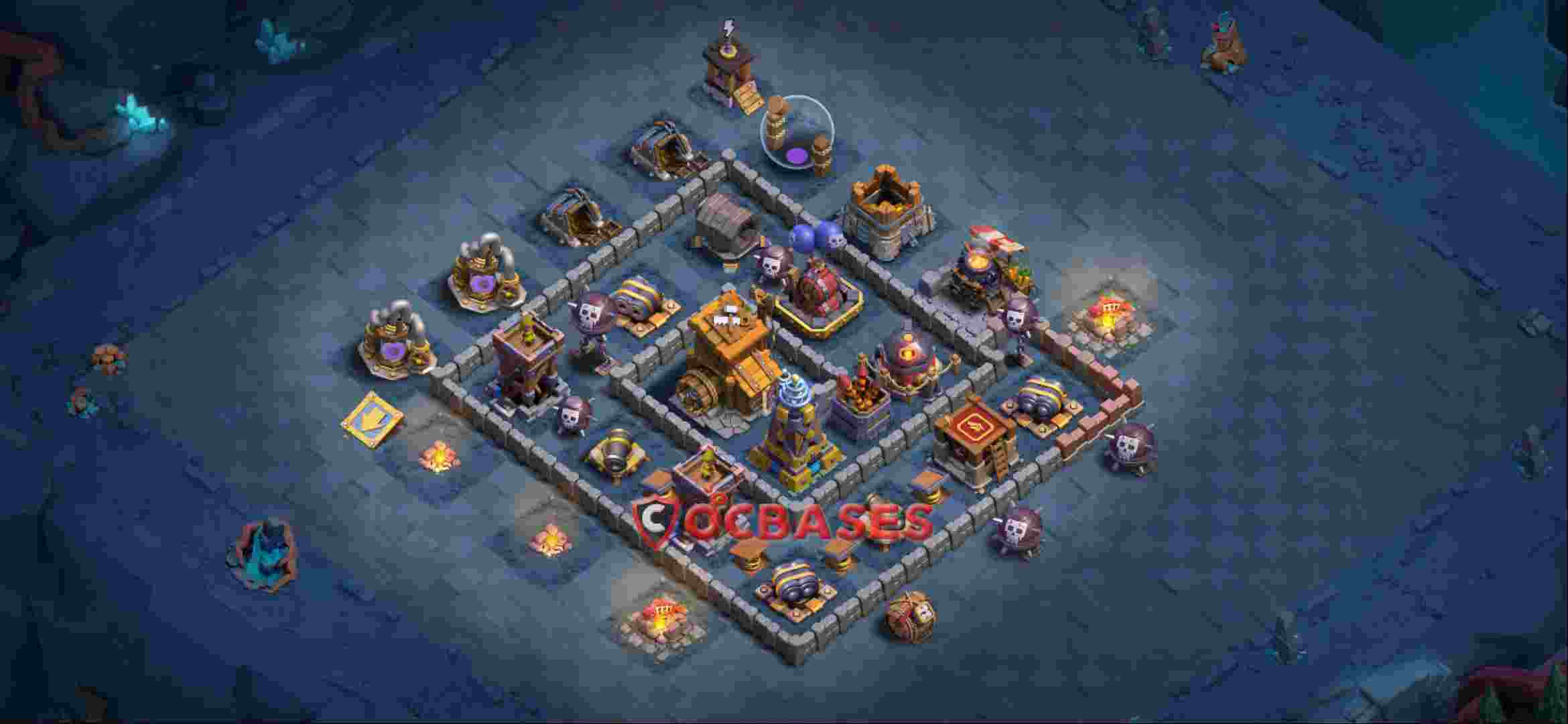 Builder Hall 9 Base -trophy – Layout id: rysc6 base layout, image 2