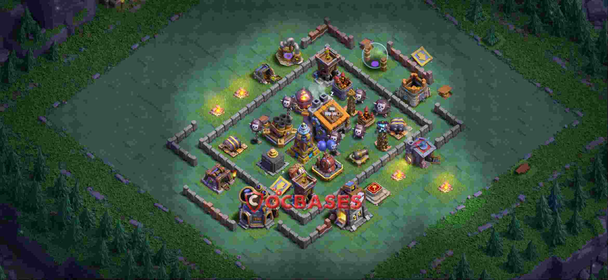 Builder Hall 9 Base -trophy – Layout id: 28y2o base layout, image 2
