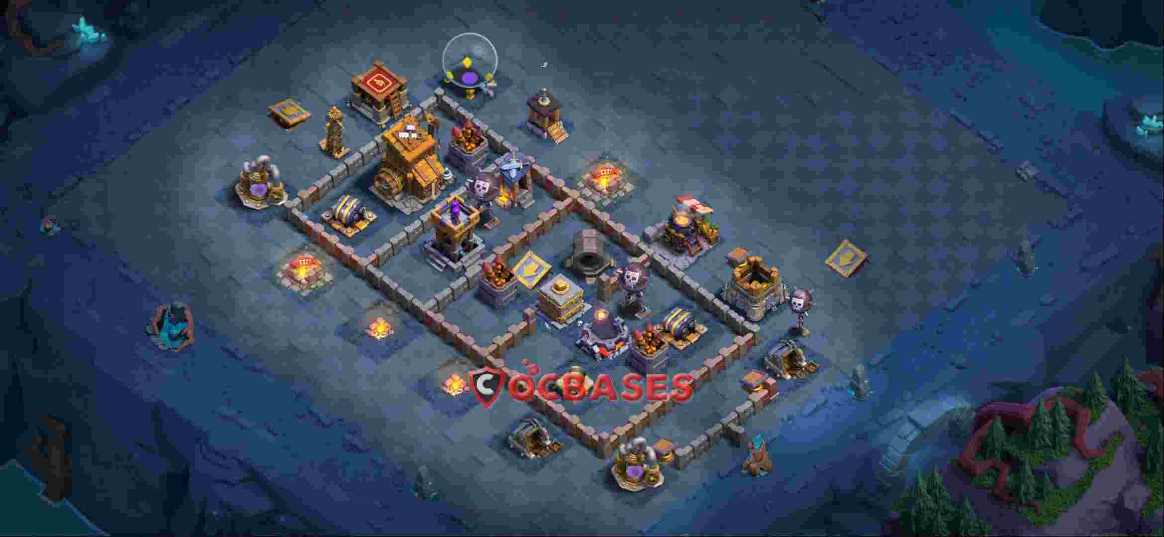 Builder Hall 9 Base -trophy – Layout id: 2lmrf base layout, image 2