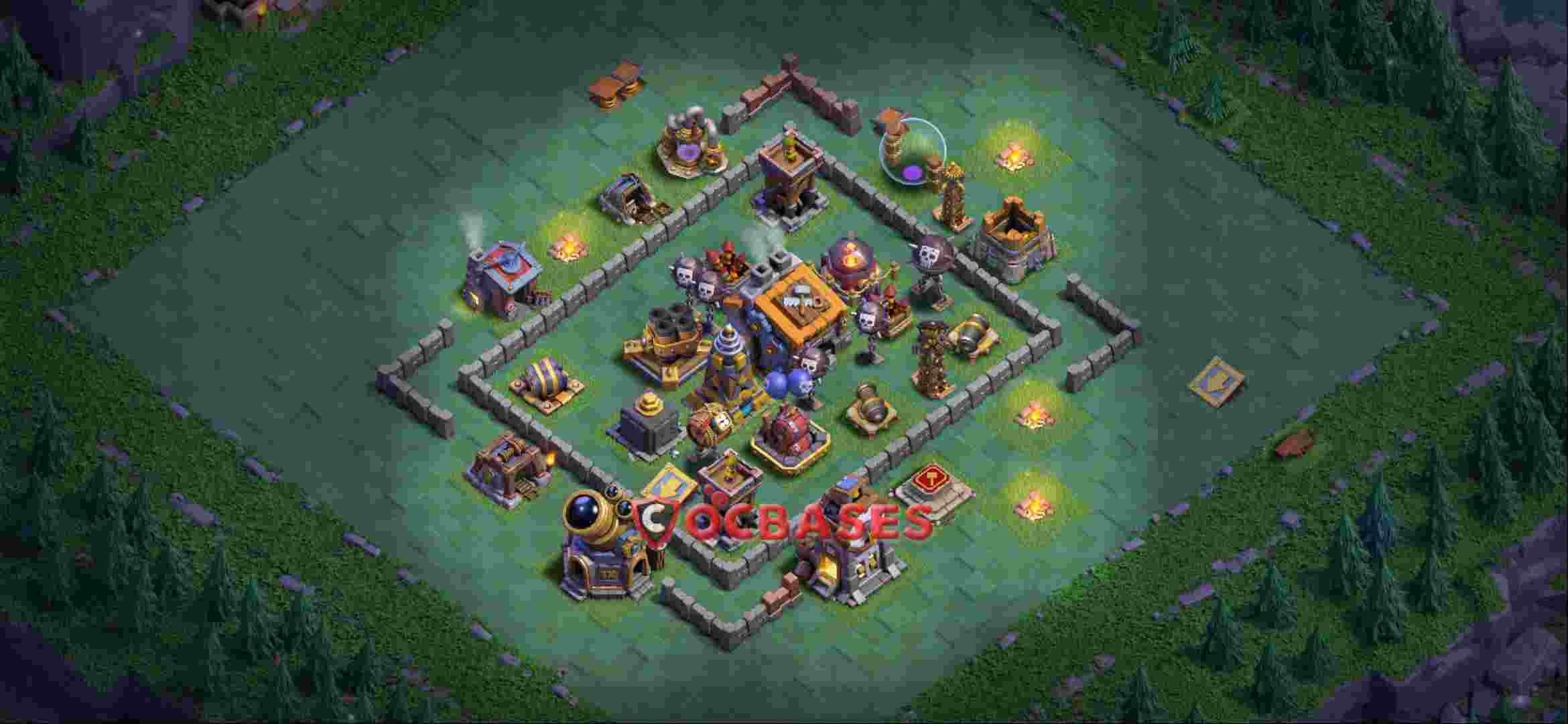Builder Hall 9 Base -trophy – Layout id: 2lmrf base layout, image 1