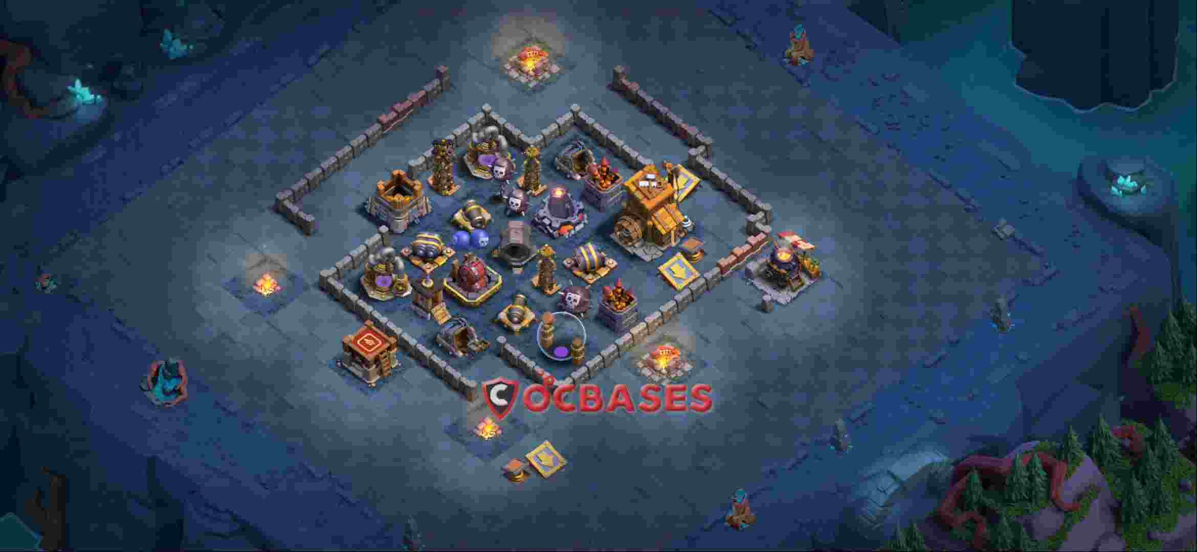 Builder Hall 9 Base -trophy – Layout id: 140k1 base layout, image 1