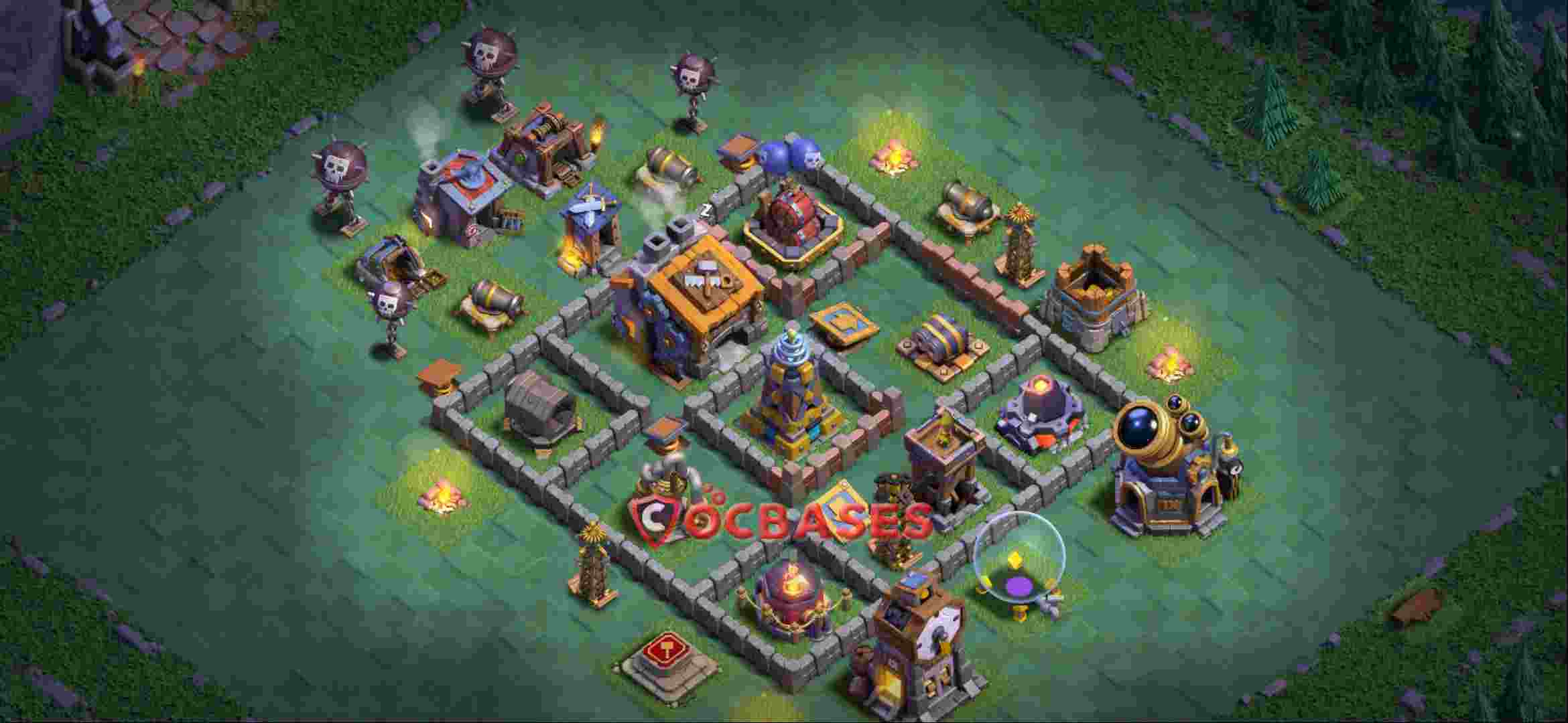 Builder Hall 9 Base -trophy – Layout id: t1alu base layout, image 1