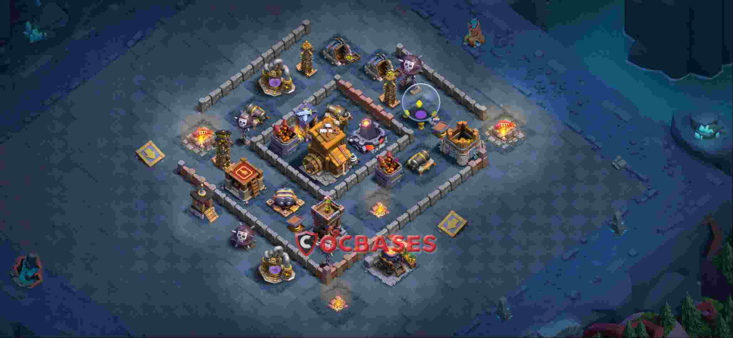 Builder Hall 9 Base -trophy – Layout id: xnlsy base layout, image 2