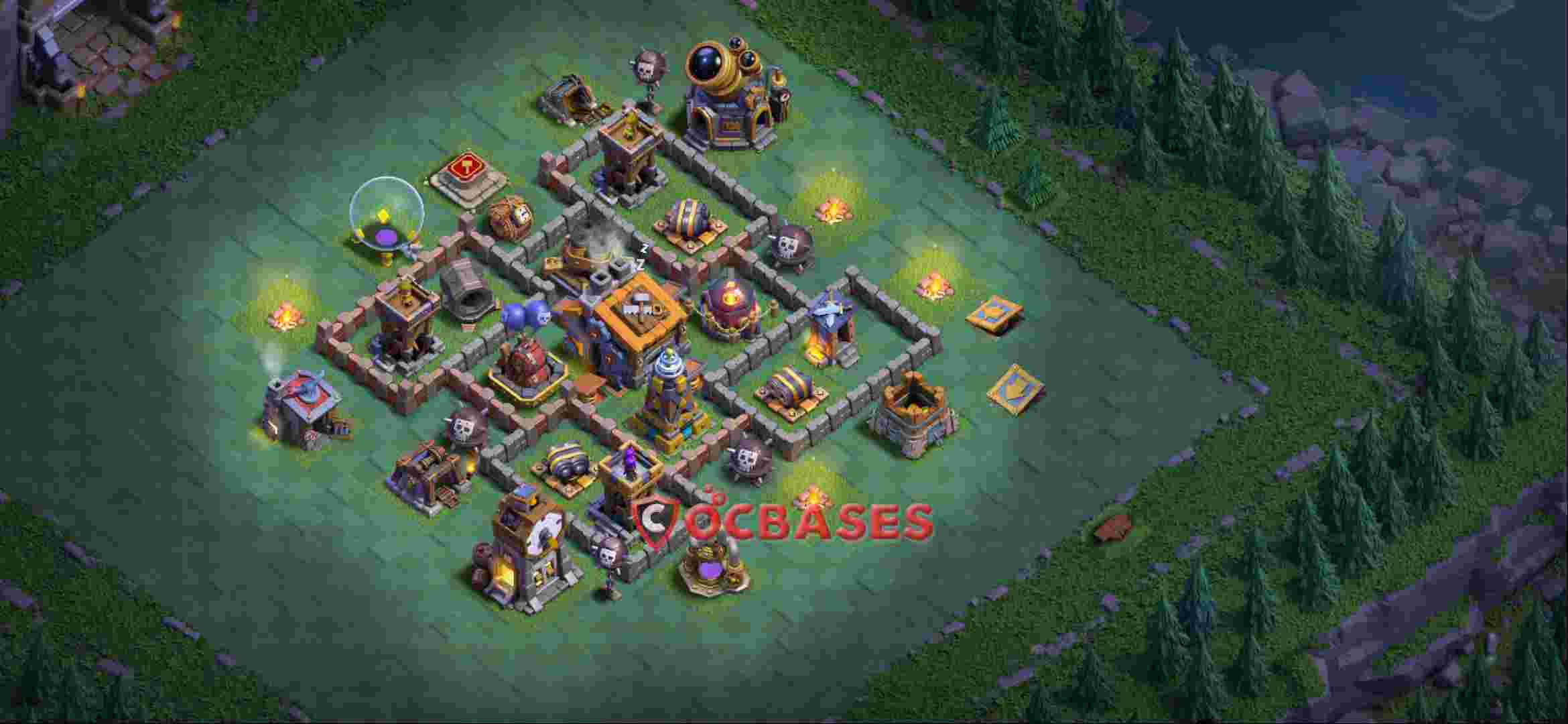 Builder Hall 9 Base -trophy – Layout id: 8mz8r base layout, image 1