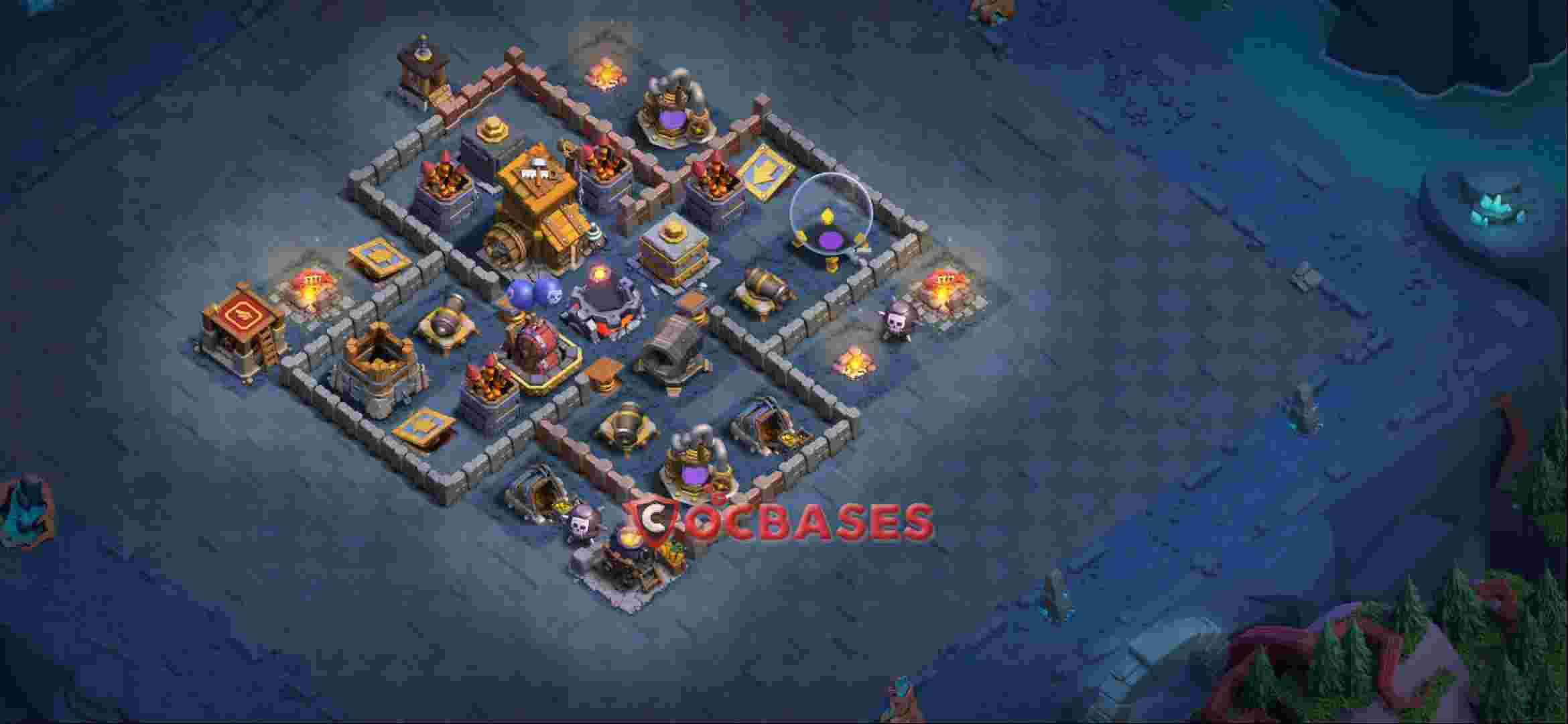 Builder Hall 9 Base -trophy – Layout id: im5g0 base layout, image 2