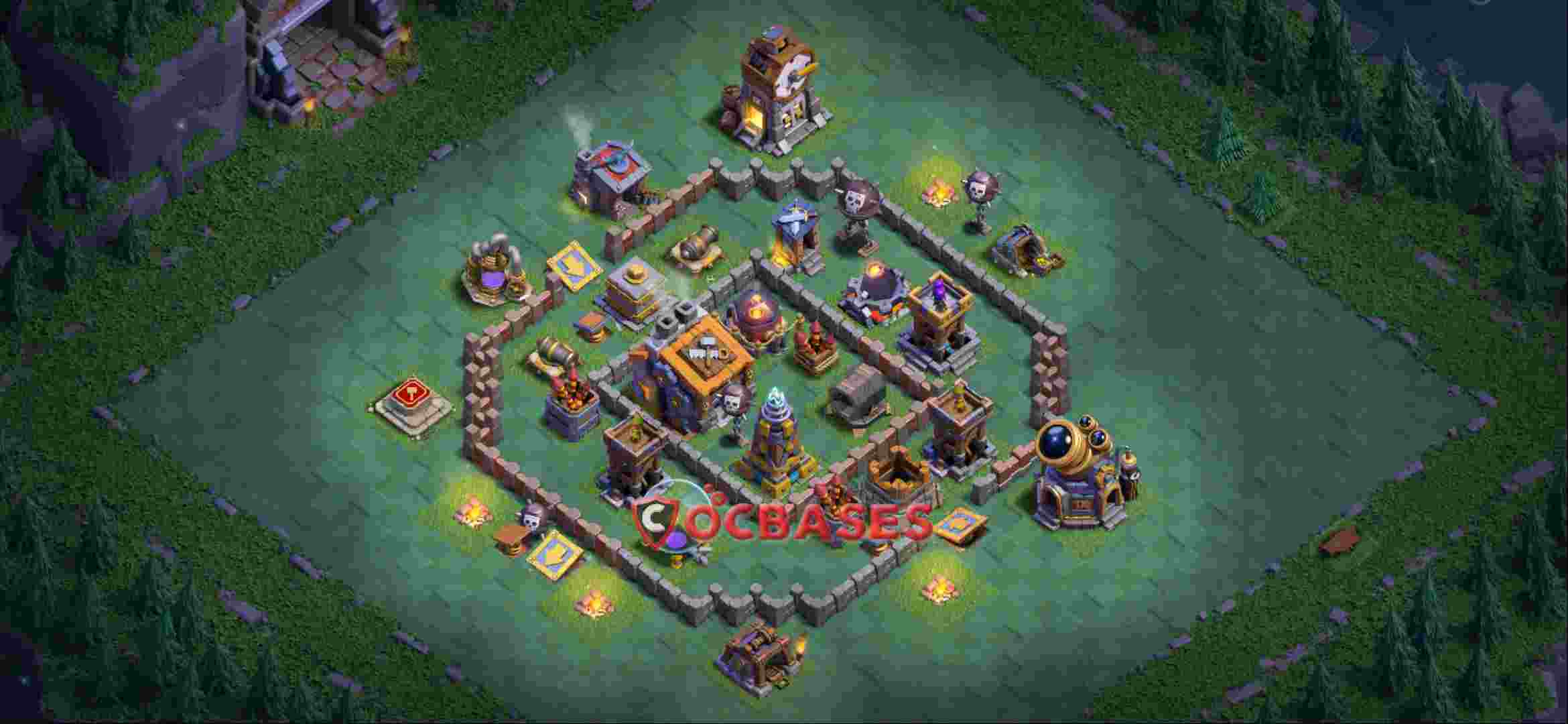 Builder Hall 9 Base -trophy – Layout id: qiix1 base layout, image 1