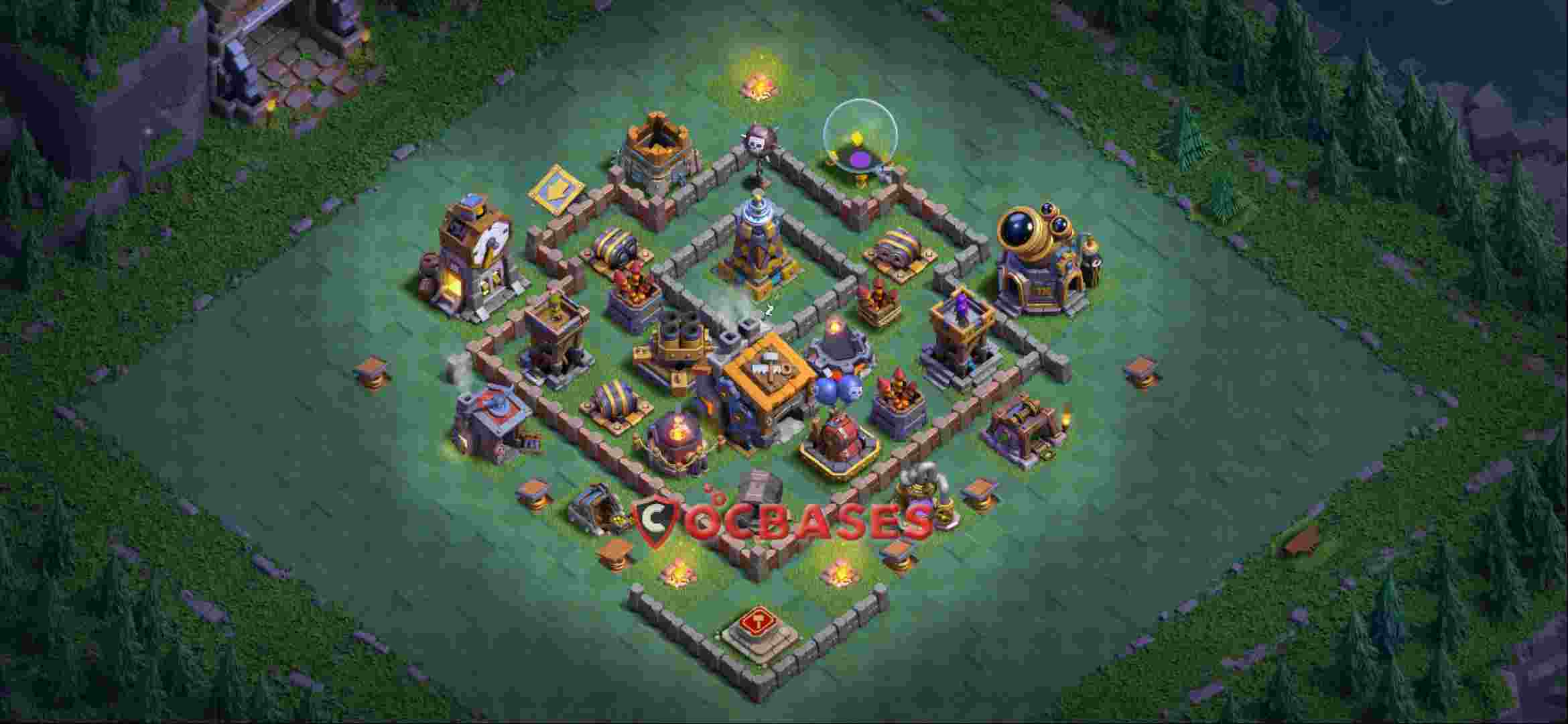 Builder Hall 9 Base -trophy – Layout id: v74s8 base layout