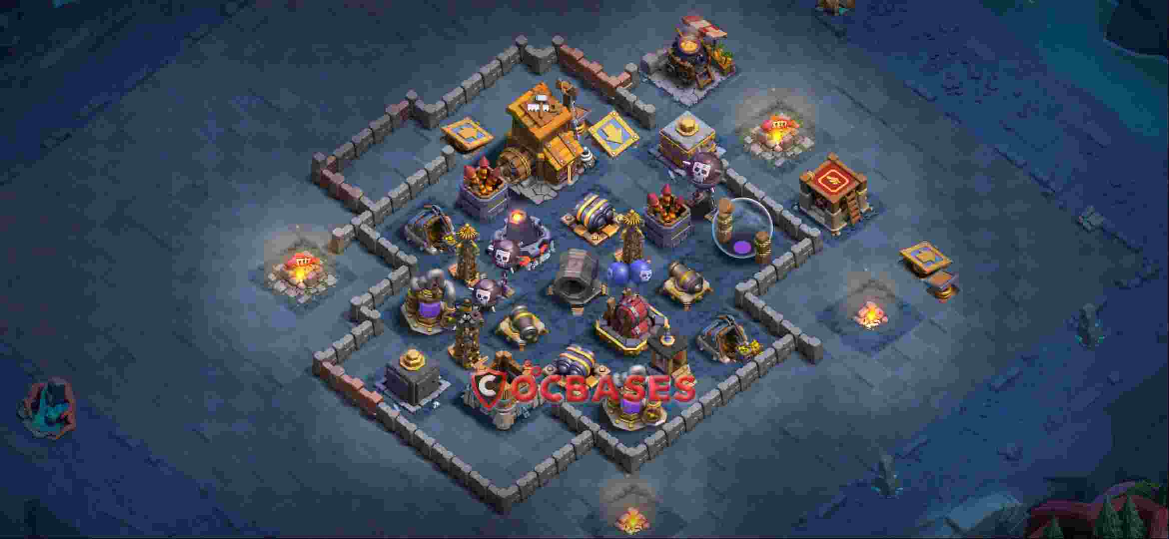 Builder Hall 9 Base -trophy – Layout id: 6vvs8 base layout, image 2