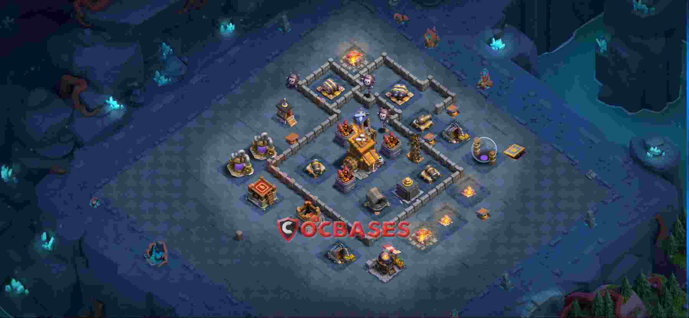 Builder Hall 9 Base -trophy – Layout id: f292g base layout, image 1