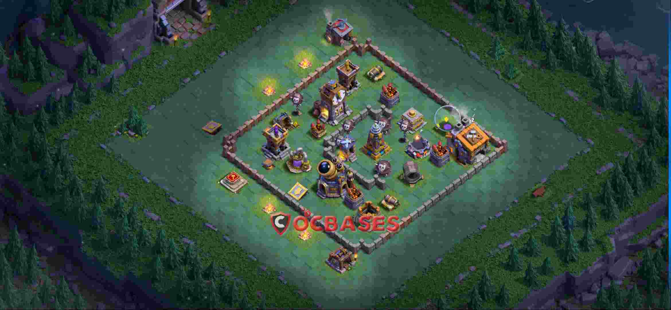 Builder Hall 9 Base -trophy – Layout id: zgc3s base layout, image 1
