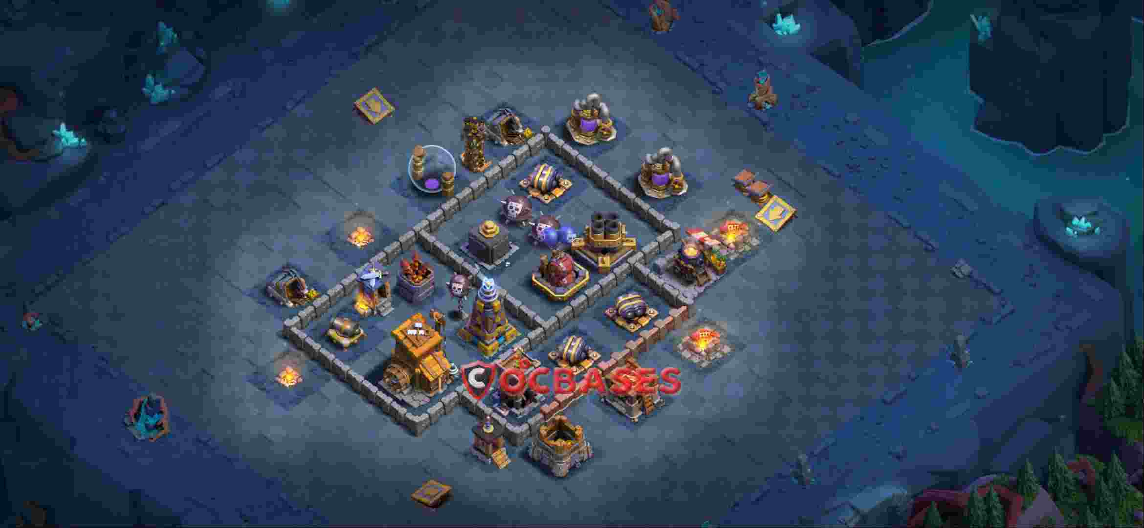 Builder Hall 9 Base -trophy – Layout id: ndt0i base layout, image 2