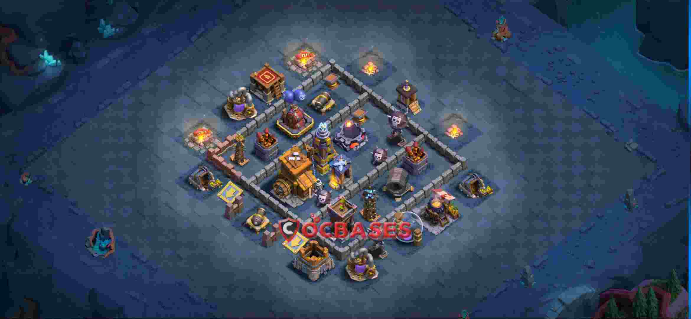 Builder Hall 9 Base -trophy – Layout id: 6tiol base layout, image 2