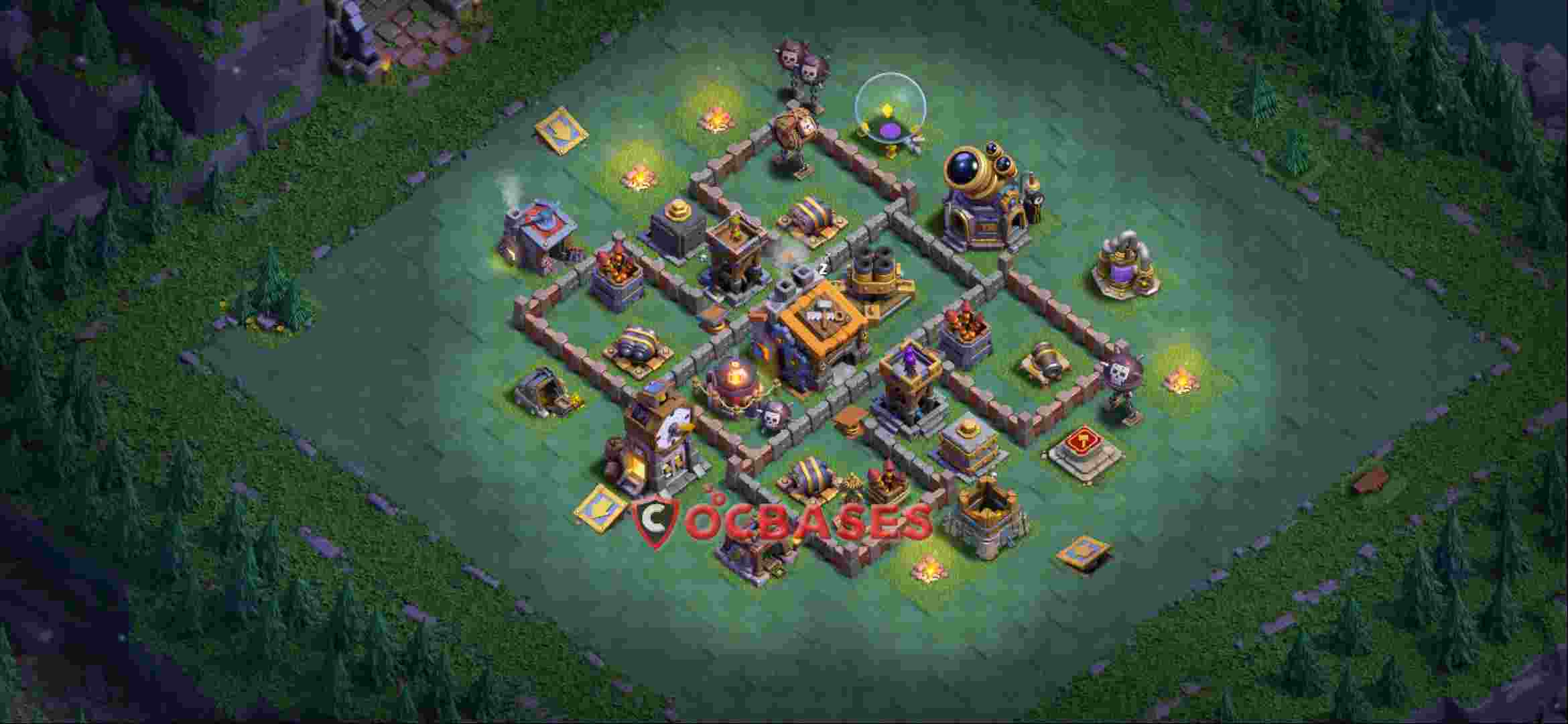 Builder Hall 9 Base -trophy – Layout id: 6tiol base layout, image 1