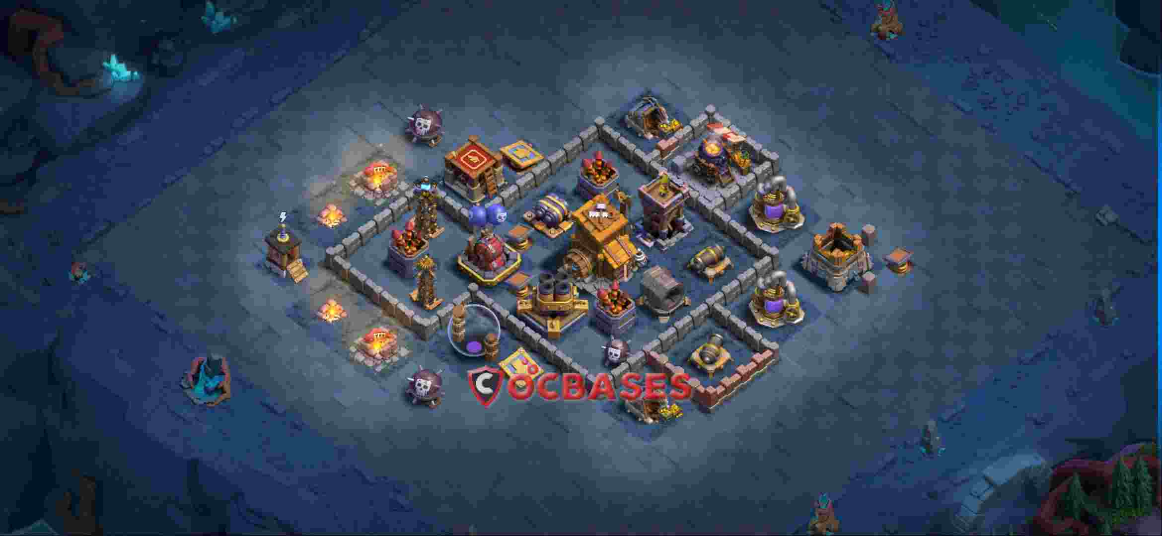Builder Hall 9 Base -trophy – Layout id: h56d8 base layout, image 1