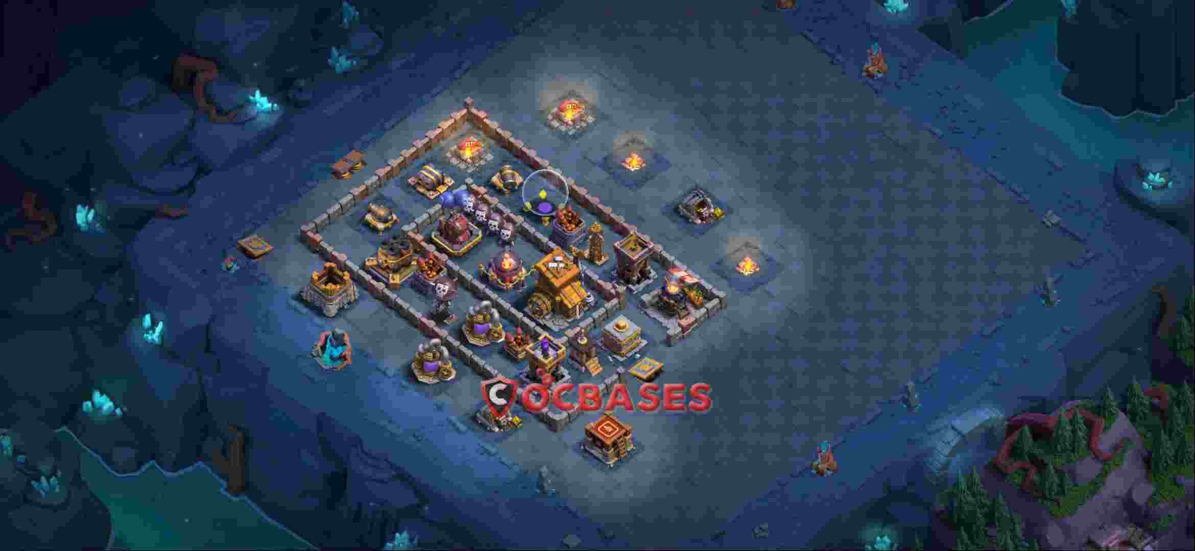 Builder Hall 9 Base -trophy – Layout id: 9lnrx base layout, image 2