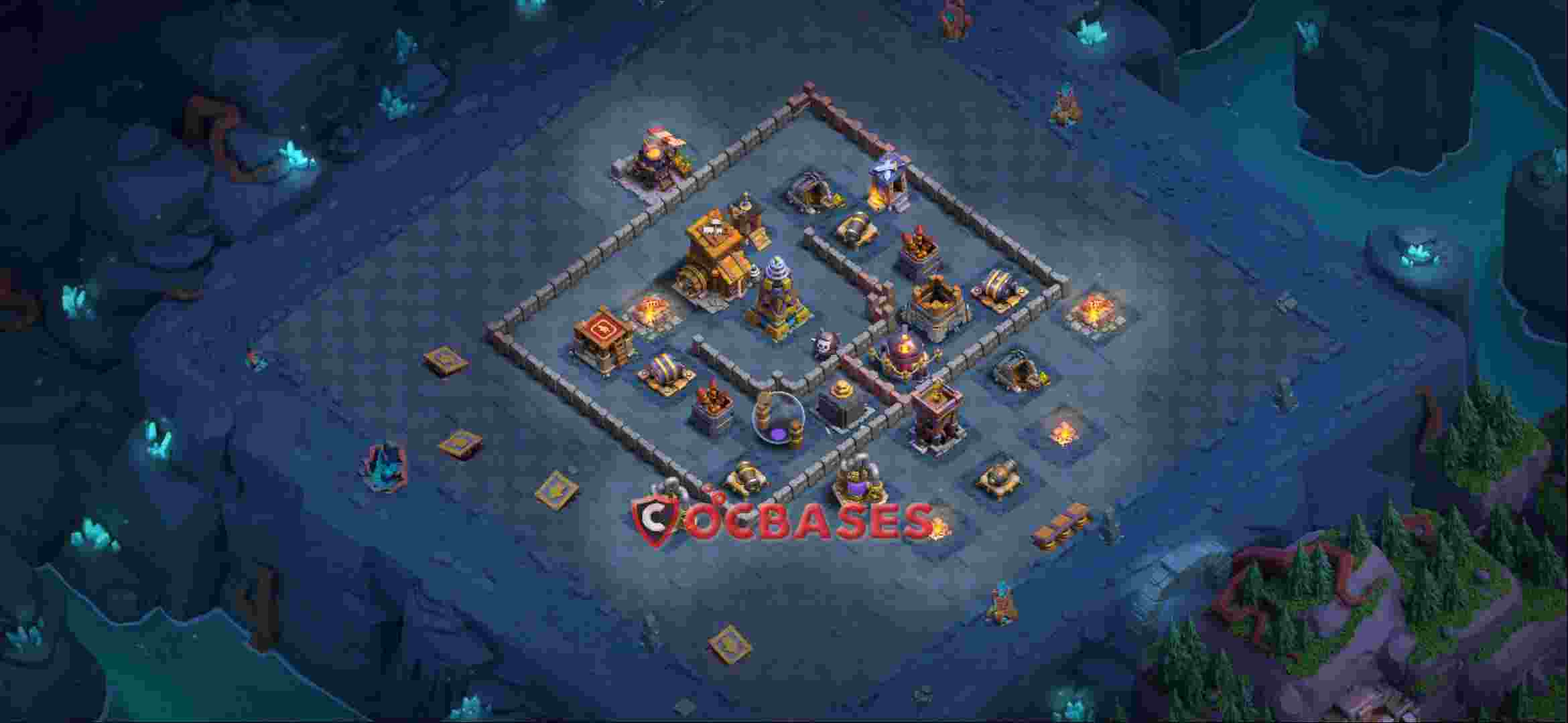 Builder Hall 9 Base -trophy – Layout id: vz7kr base layout, image 2