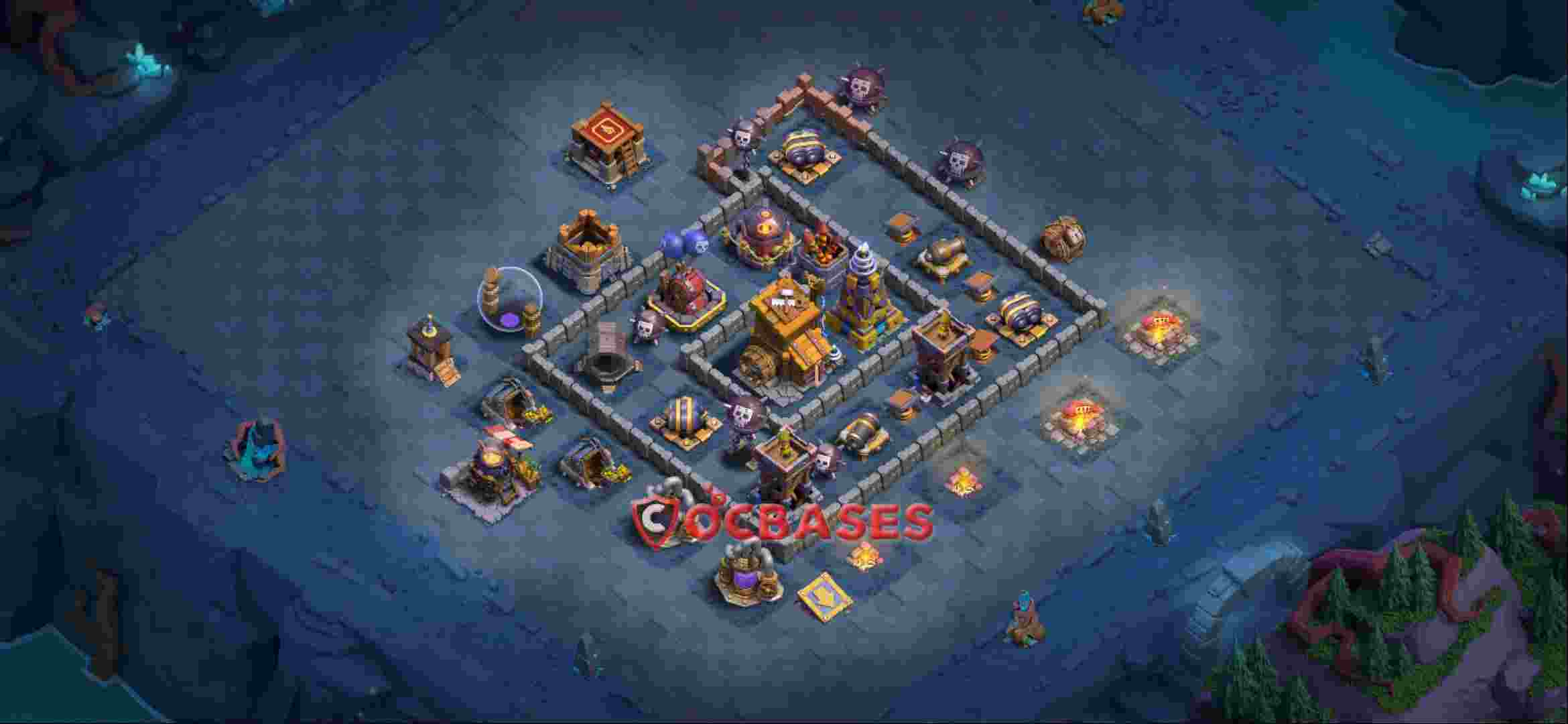 Builder Hall 9 Base -trophy – Layout id: q8pt8 base layout, image 2
