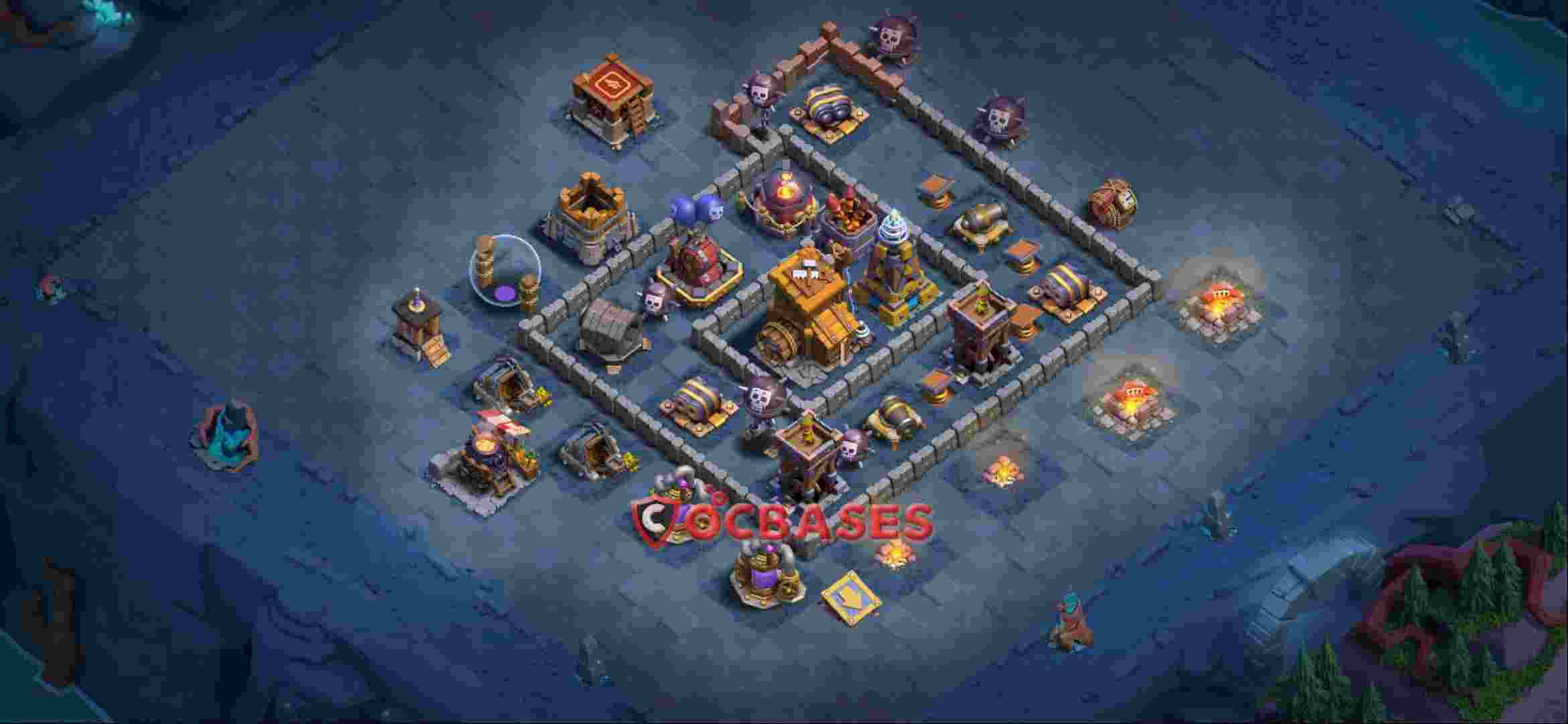 Builder Hall 9 Base -trophy – Layout id: 9jngj base layout, image 2