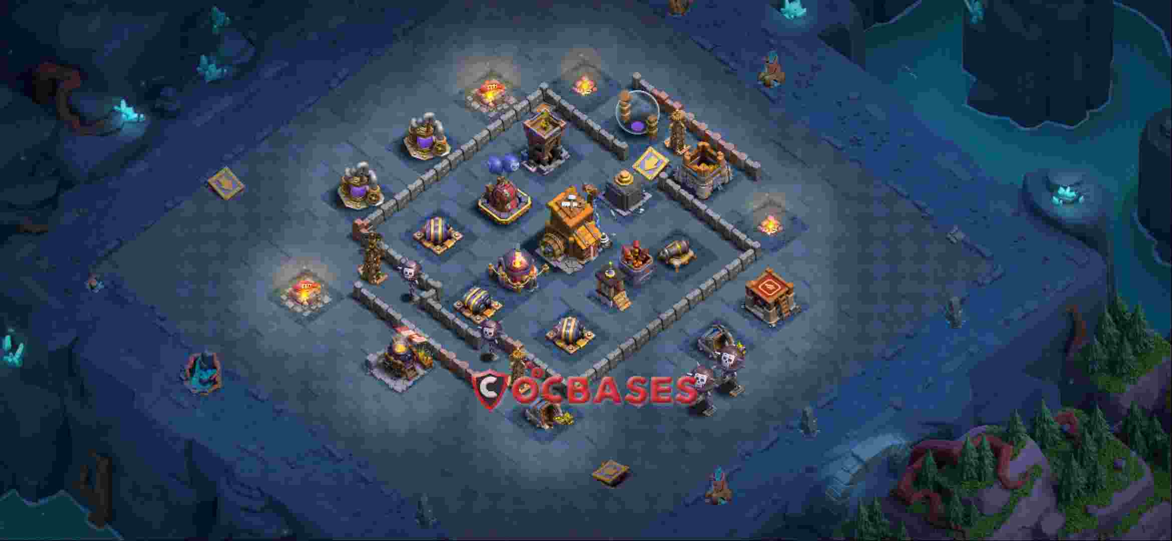 Builder Hall 9 Base -trophy – Layout id: bjrx1 base layout, image 2