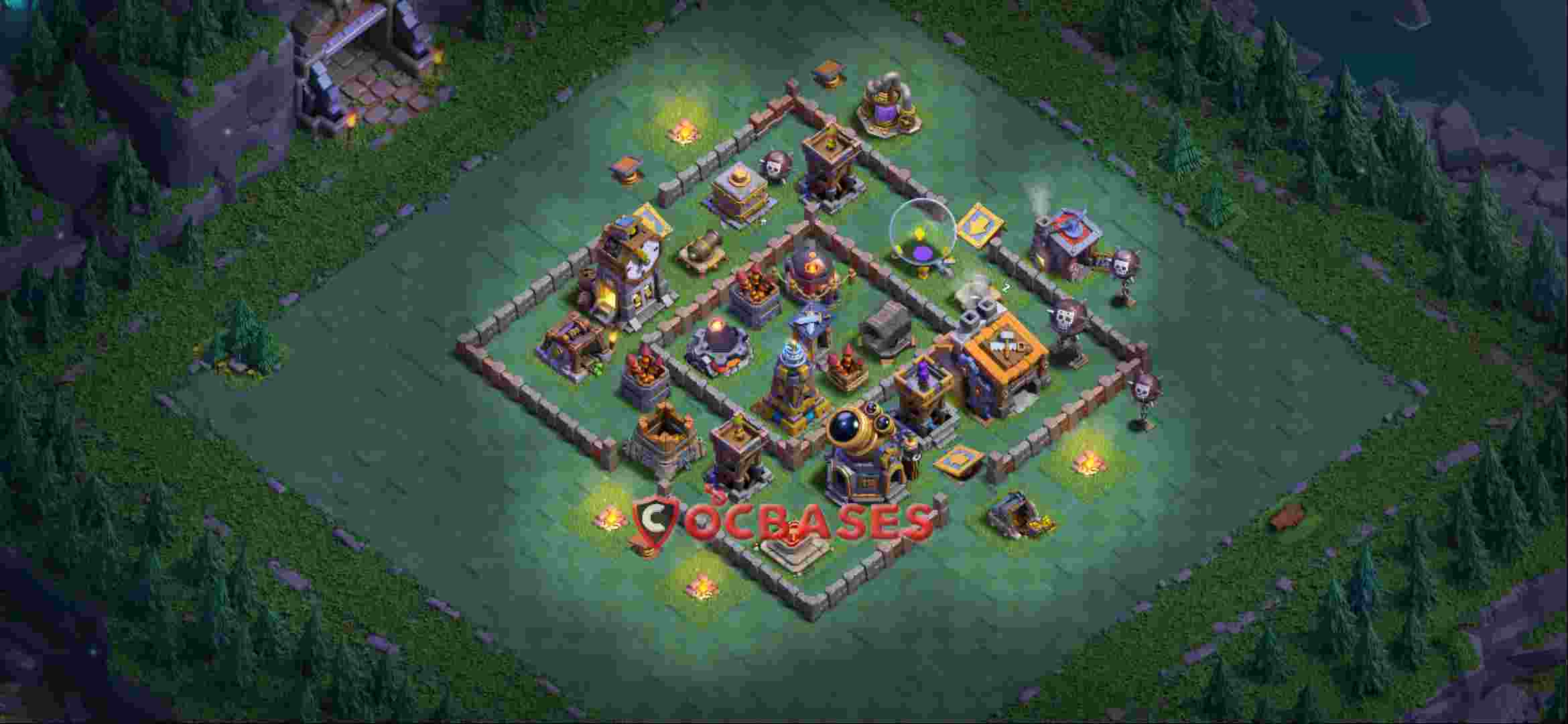 Builder Hall 9 Base -trophy – Layout id: ybnqr base layout, image 2