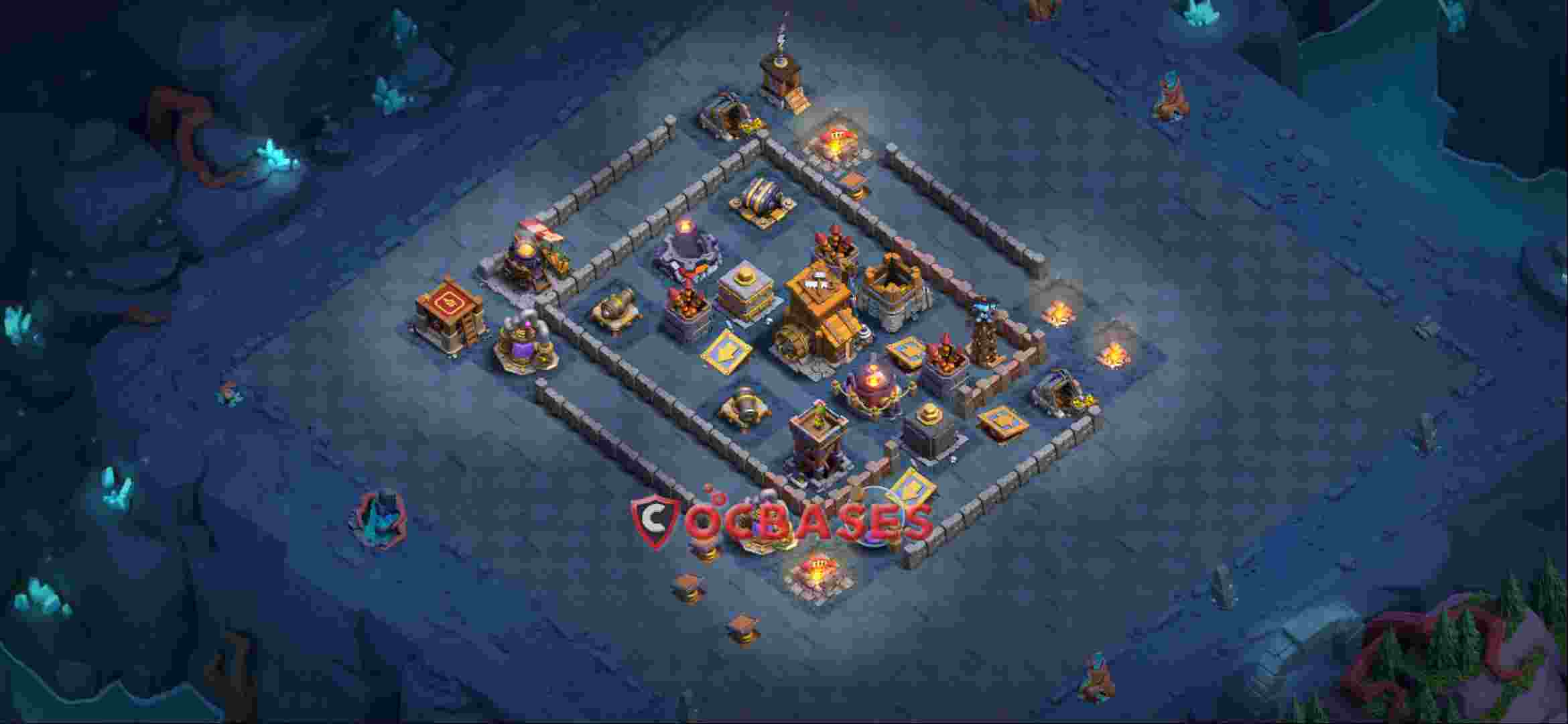 Builder Hall 9 Base -trophy – Layout id: lieoh base layout, image 1