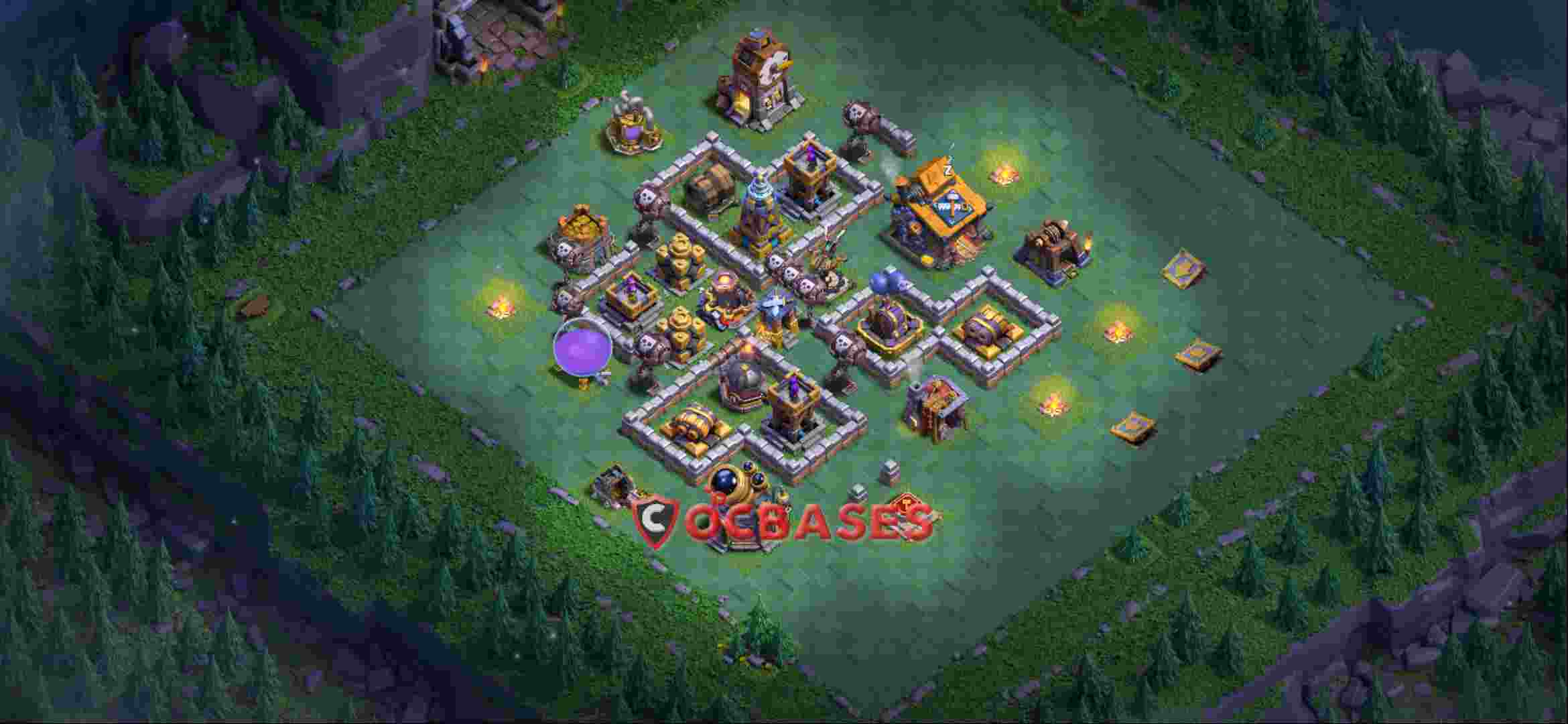 Builder Hall 10 Base -trophy – Layout id: 55fzv base layout, image 2