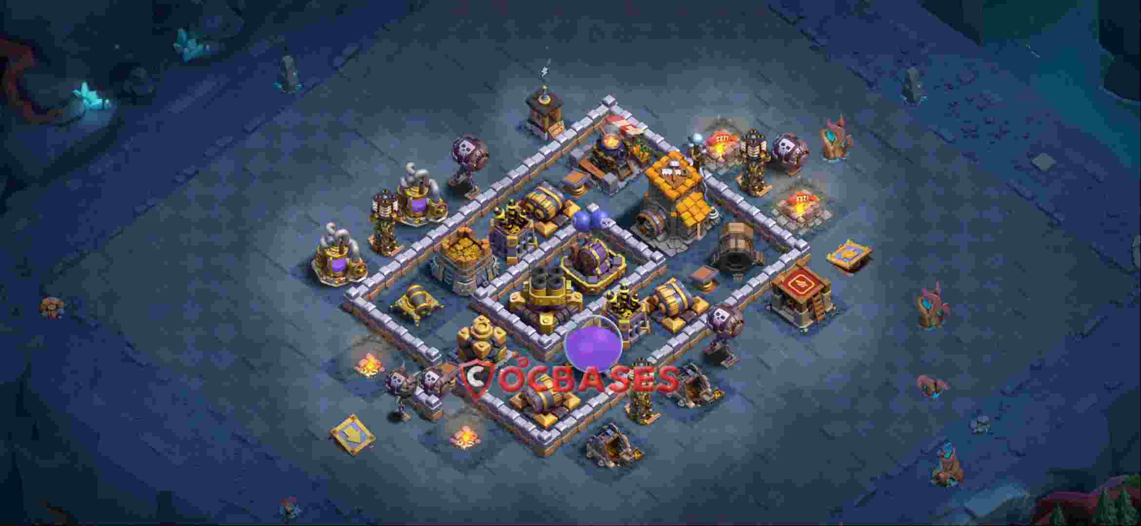 Builder Hall 10 Base -trophy – Layout id: bt8v0 base layout, image 2