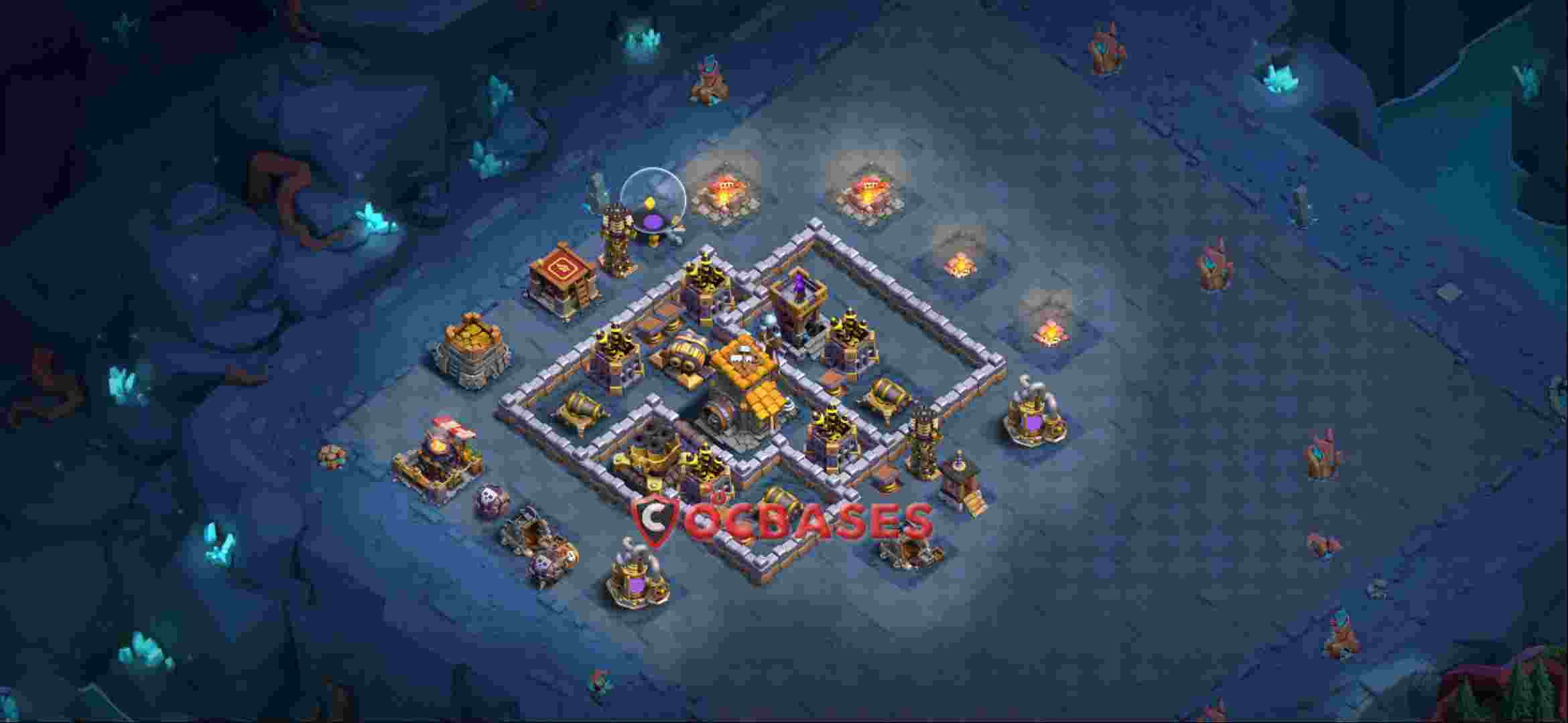 Builder Hall 10 Base -trophy – Layout id: vxywx base layout, image 1