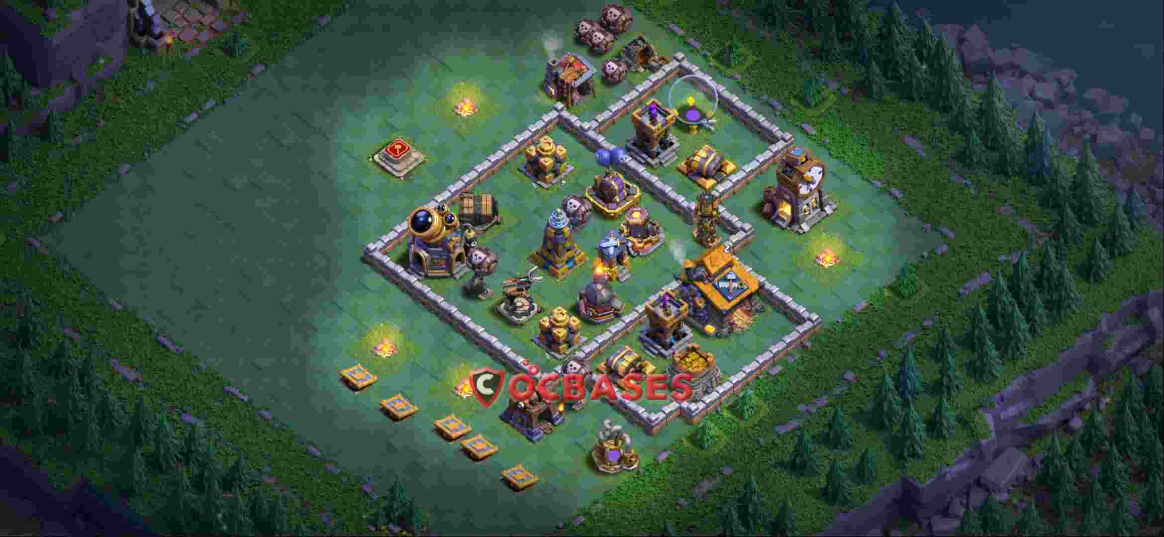 Builder Hall 10 Base -trophy – Layout id: vxywx base layout, image 2