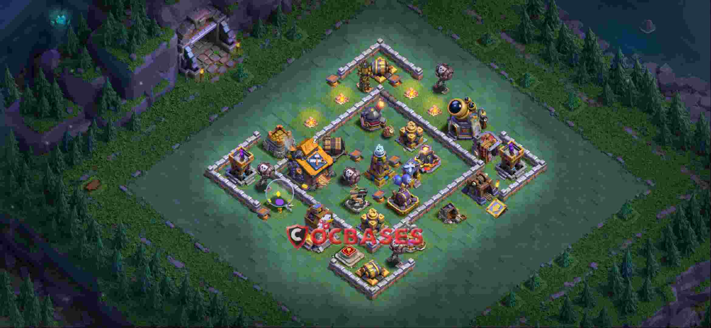 Builder Hall 10 Base -trophy – Layout id: lwux9 base layout, image 1
