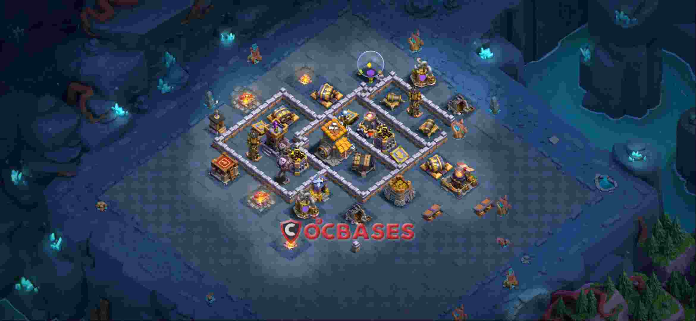 Builder Hall 10 Base -trophy – Layout id: rc11x base layout, image 1