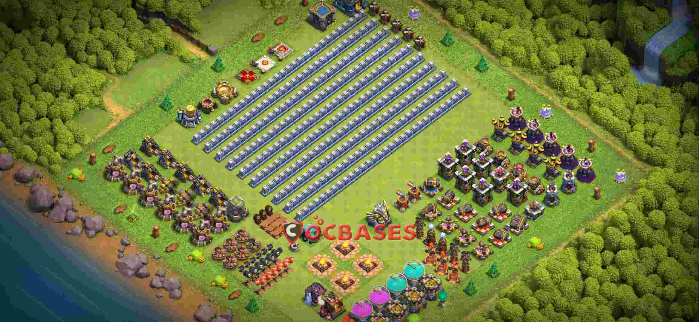 Town Hall 12 Base – Layout id: tcpg5 base layout