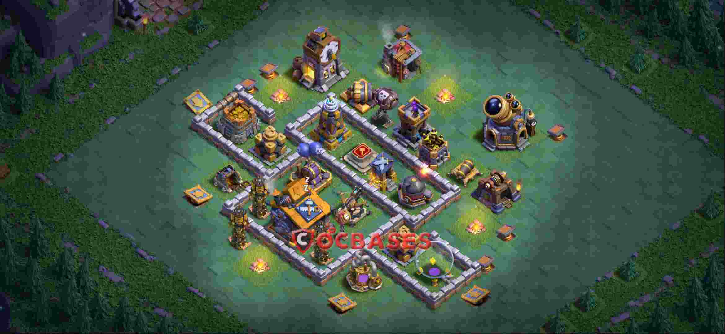 Builder Hall 10 Base -trophy – Layout id: jz0s8 base layout, image 2