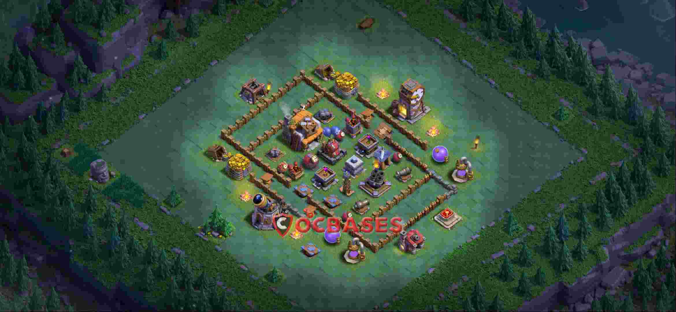 Builder Hall 5 Base -trophy – Layout id: 4i08a base layout