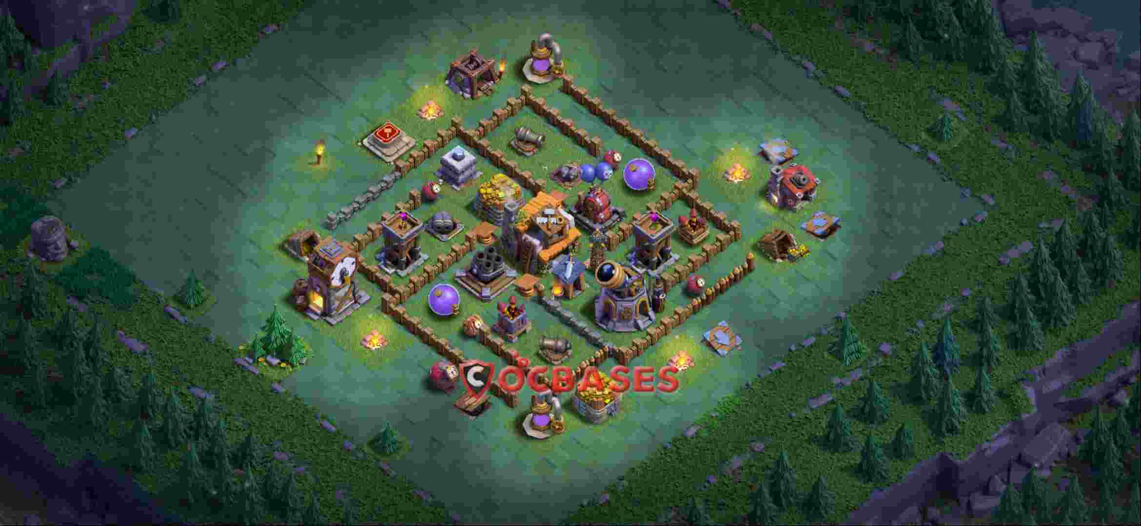 Builder Hall 5 Base -trophy – Layout id: 7rhfz base layout