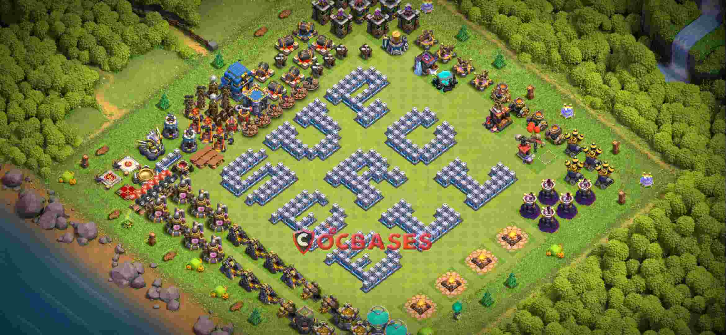 Town Hall 12 Base – Layout id: 4ed61 base layout