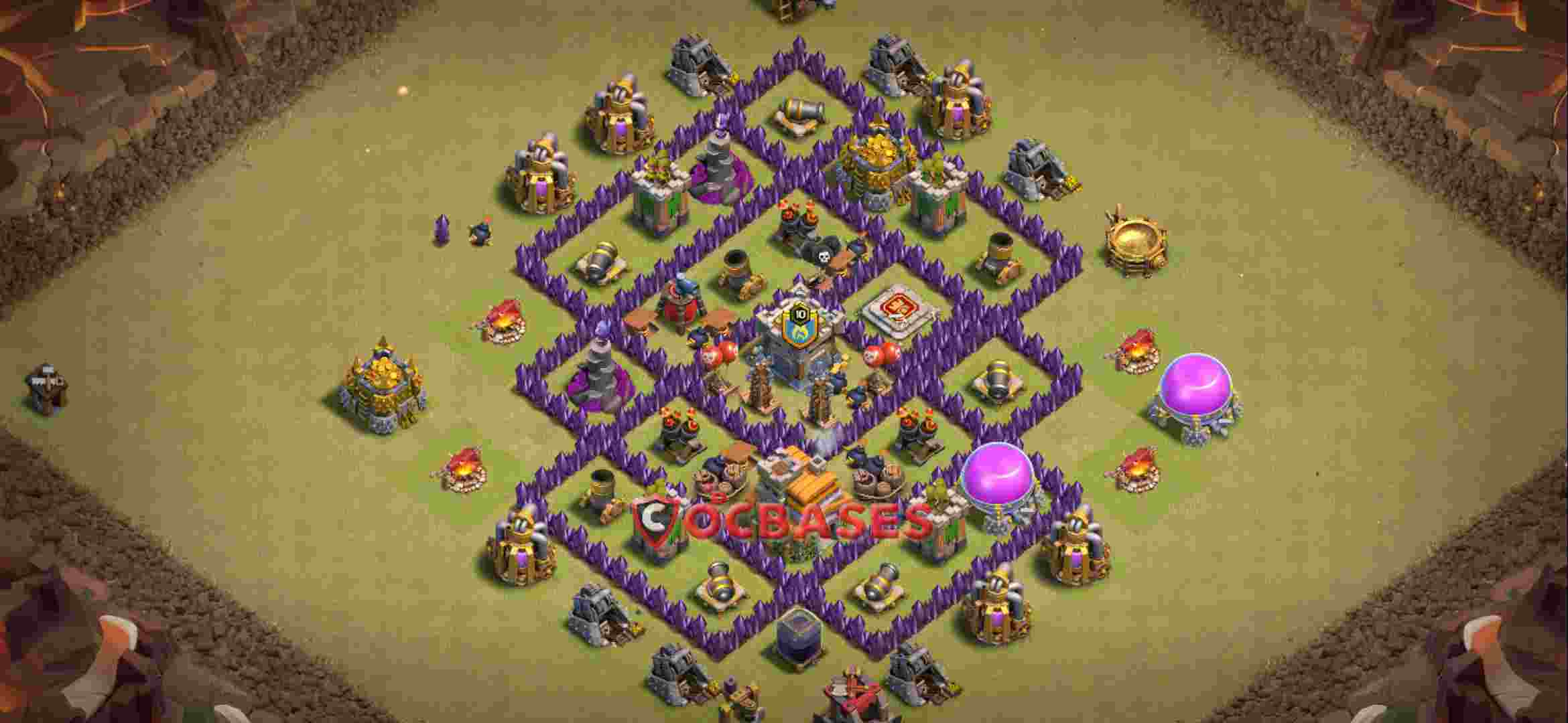 Town Hall 7 Base – Layout id: 2b4gd base layout
