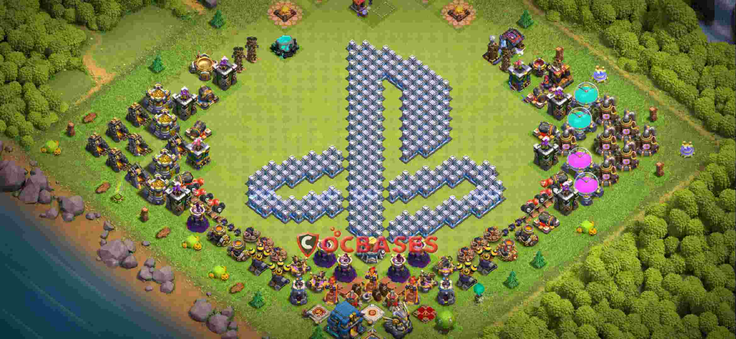 Town Hall 12 Base – Layout id: 32vrn base layout