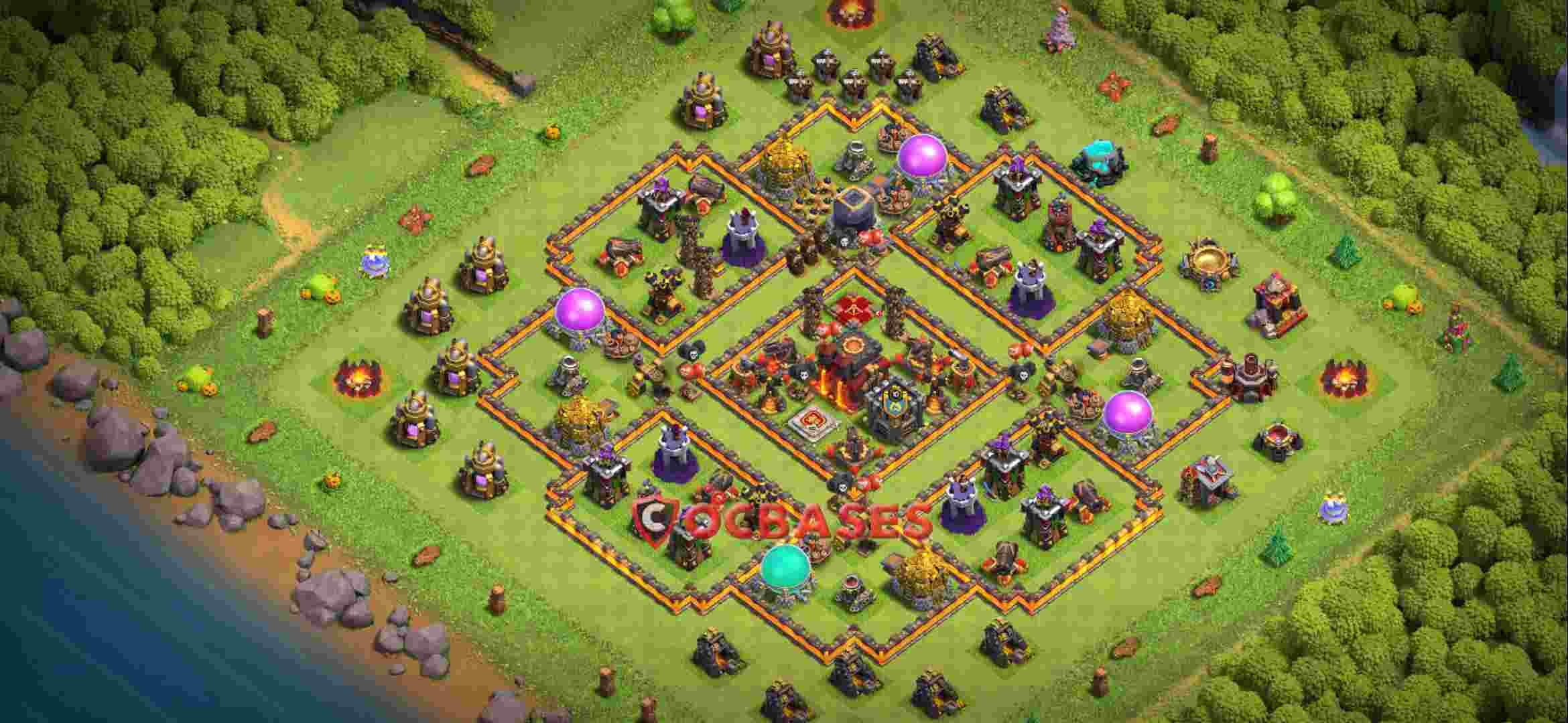 Town Hall 10 Base – Layout id: qb2pr base layout